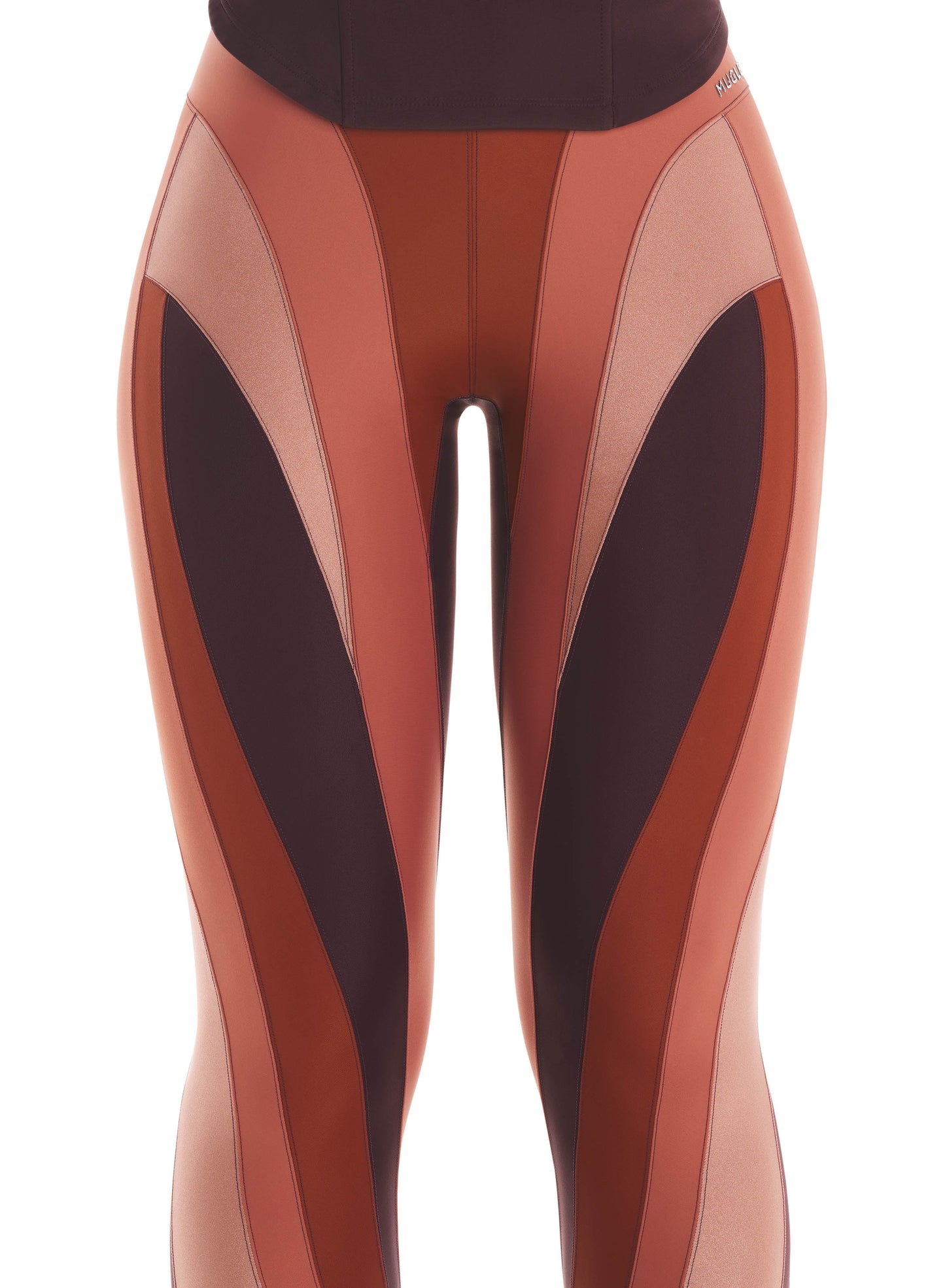 Color opaque spiral leggings