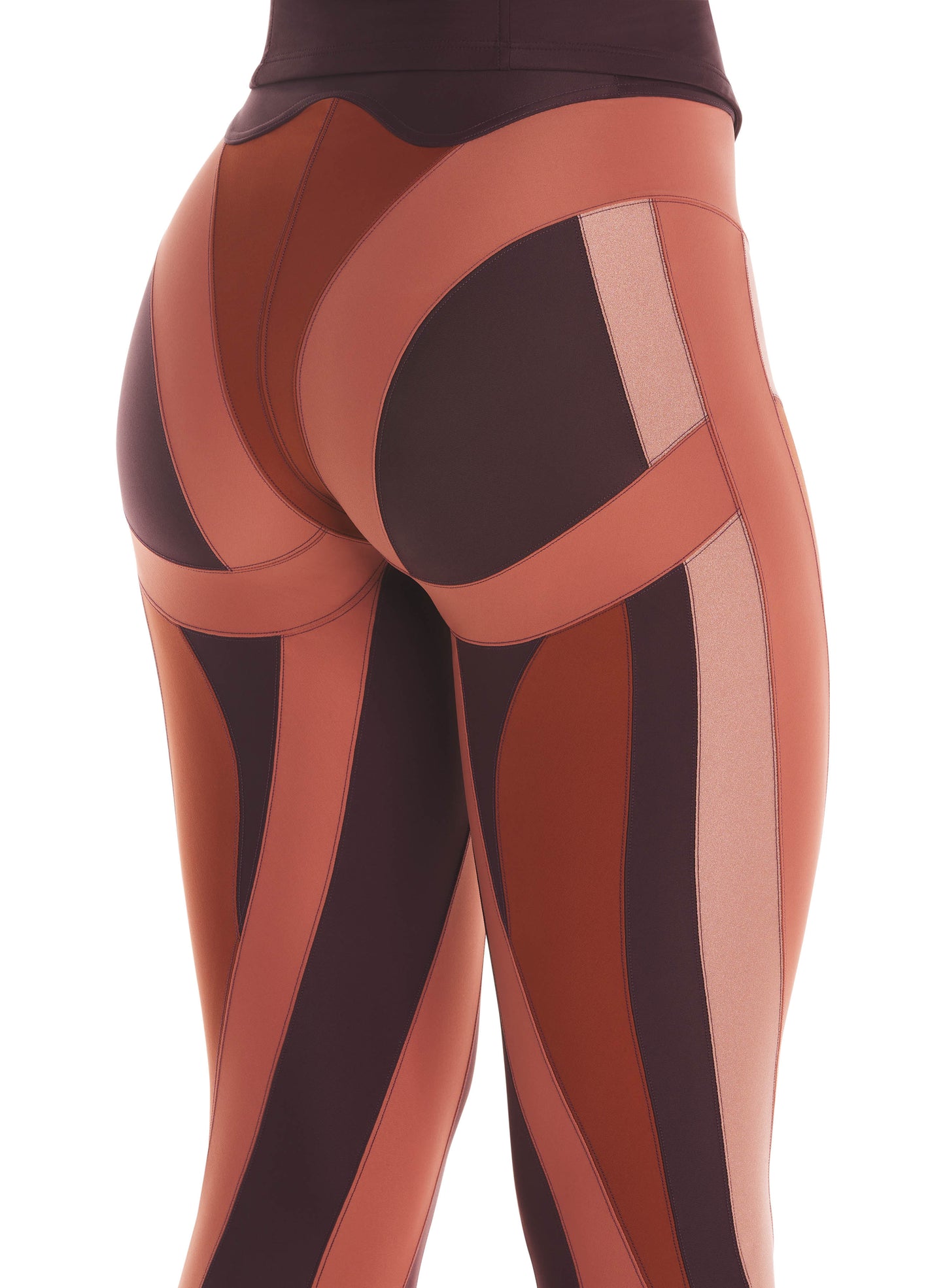 Color opaque spiral leggings