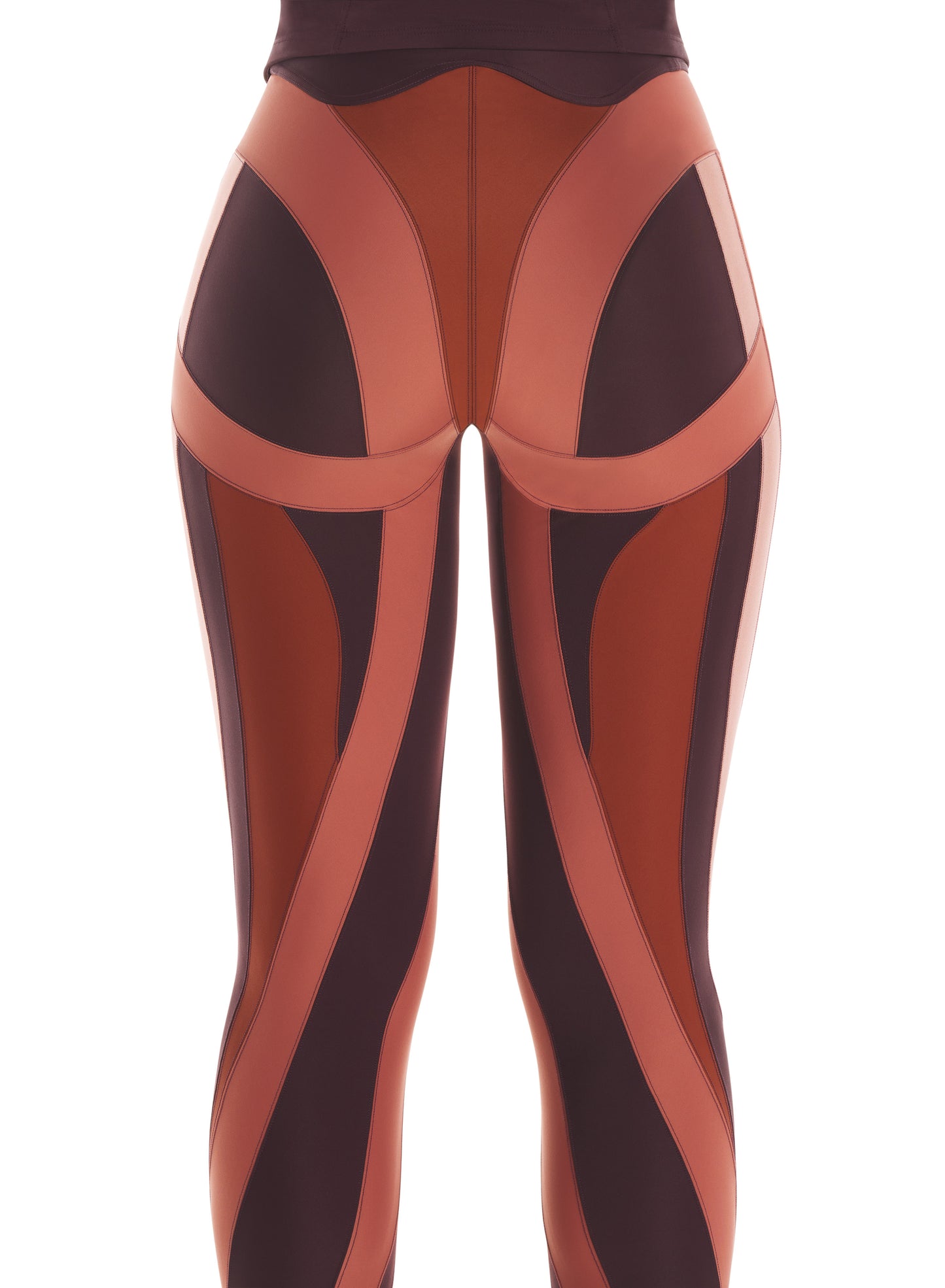 Color opaque spiral leggings