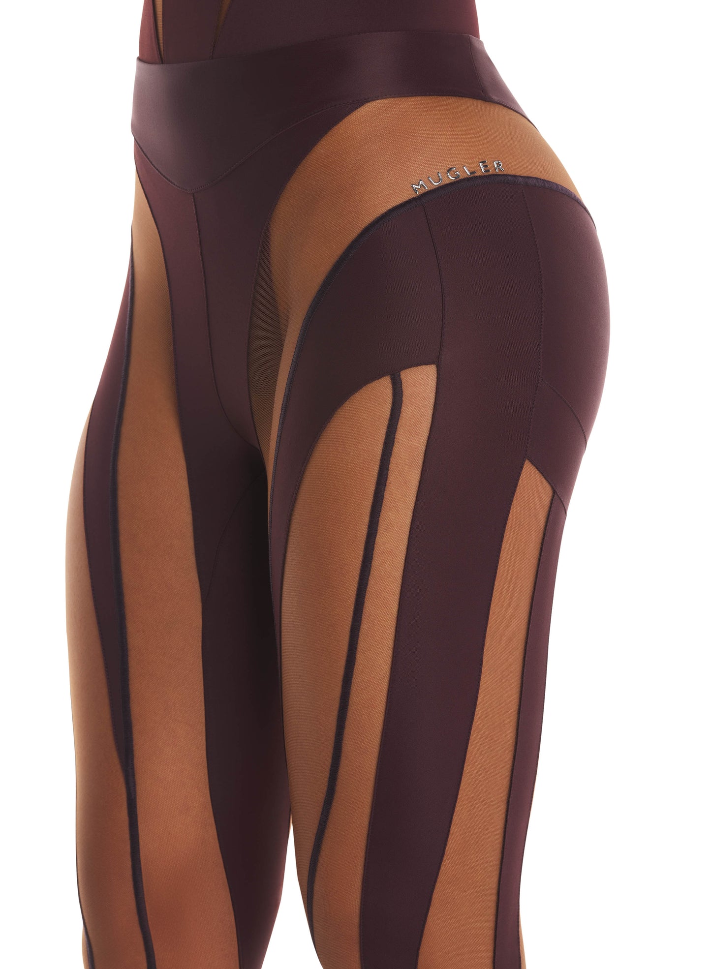 Sheer spiral leggings