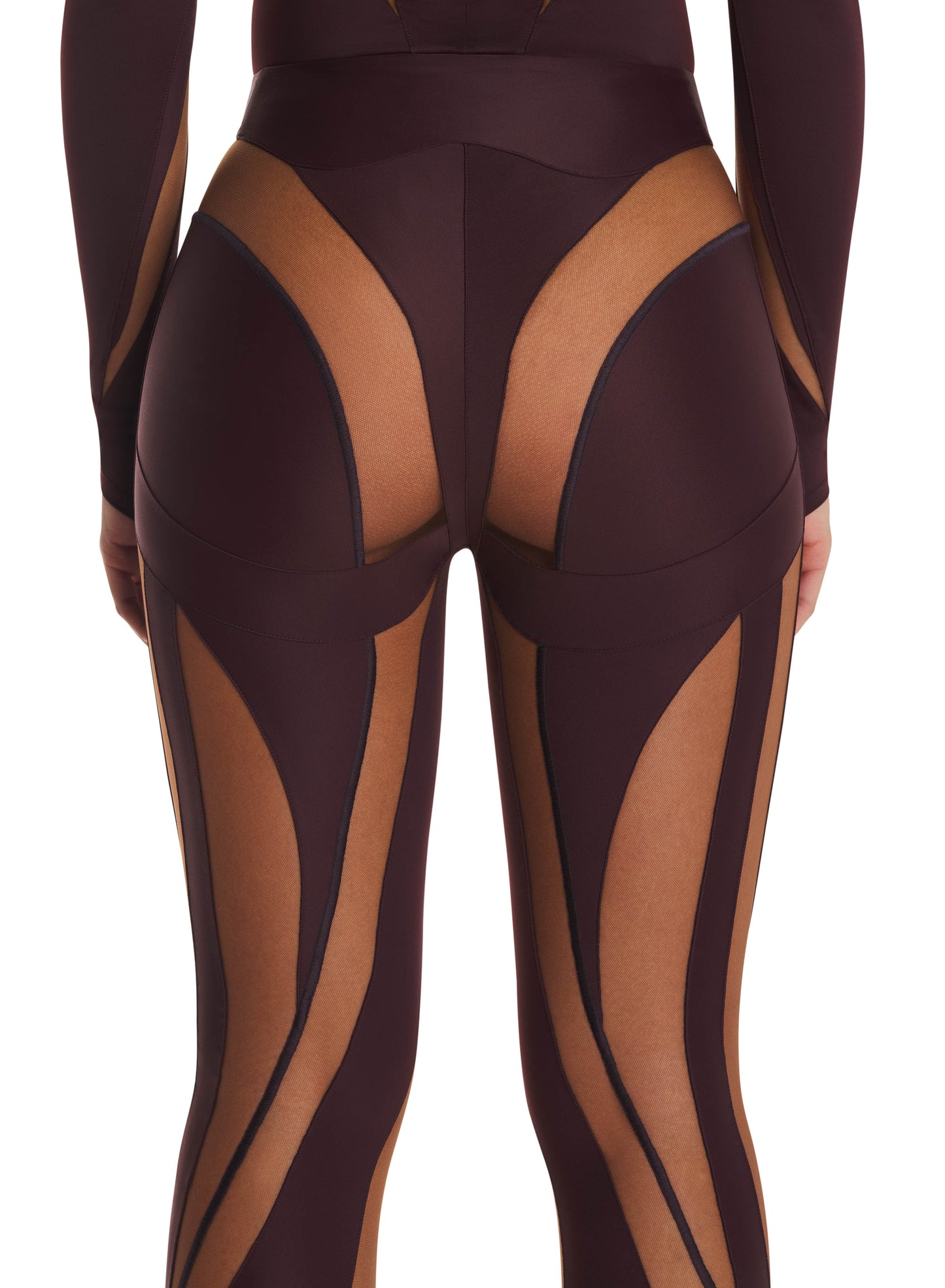Sheer spiral leggings