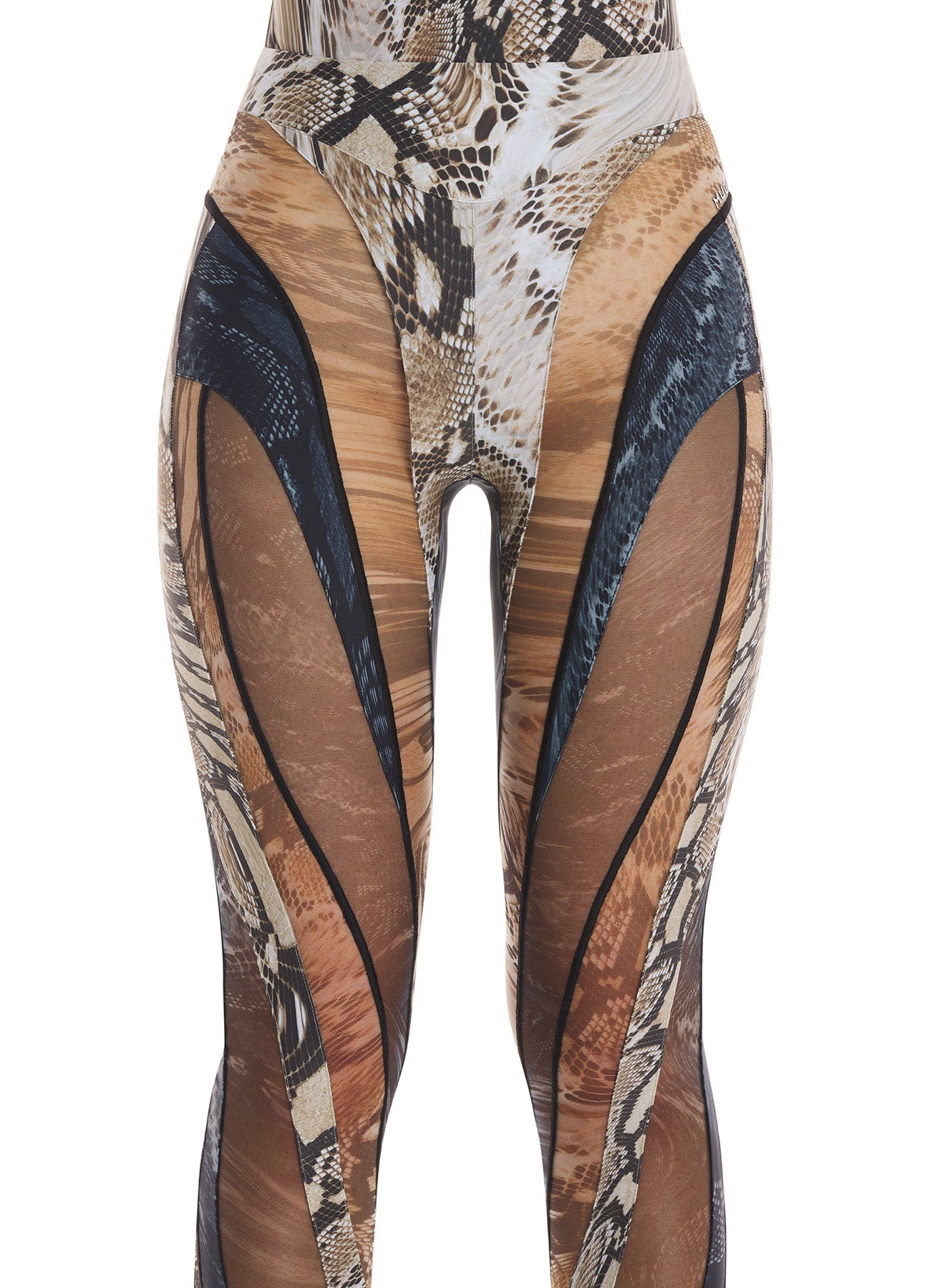 Sheer spiral leggings