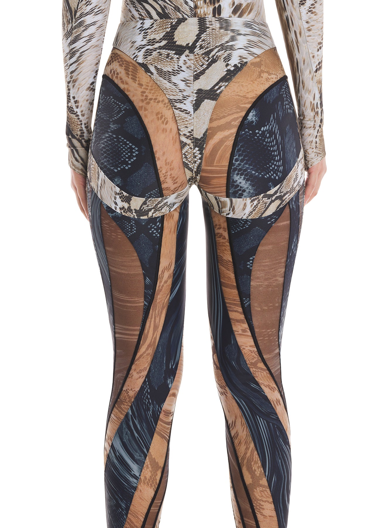 Sheer spiral leggings