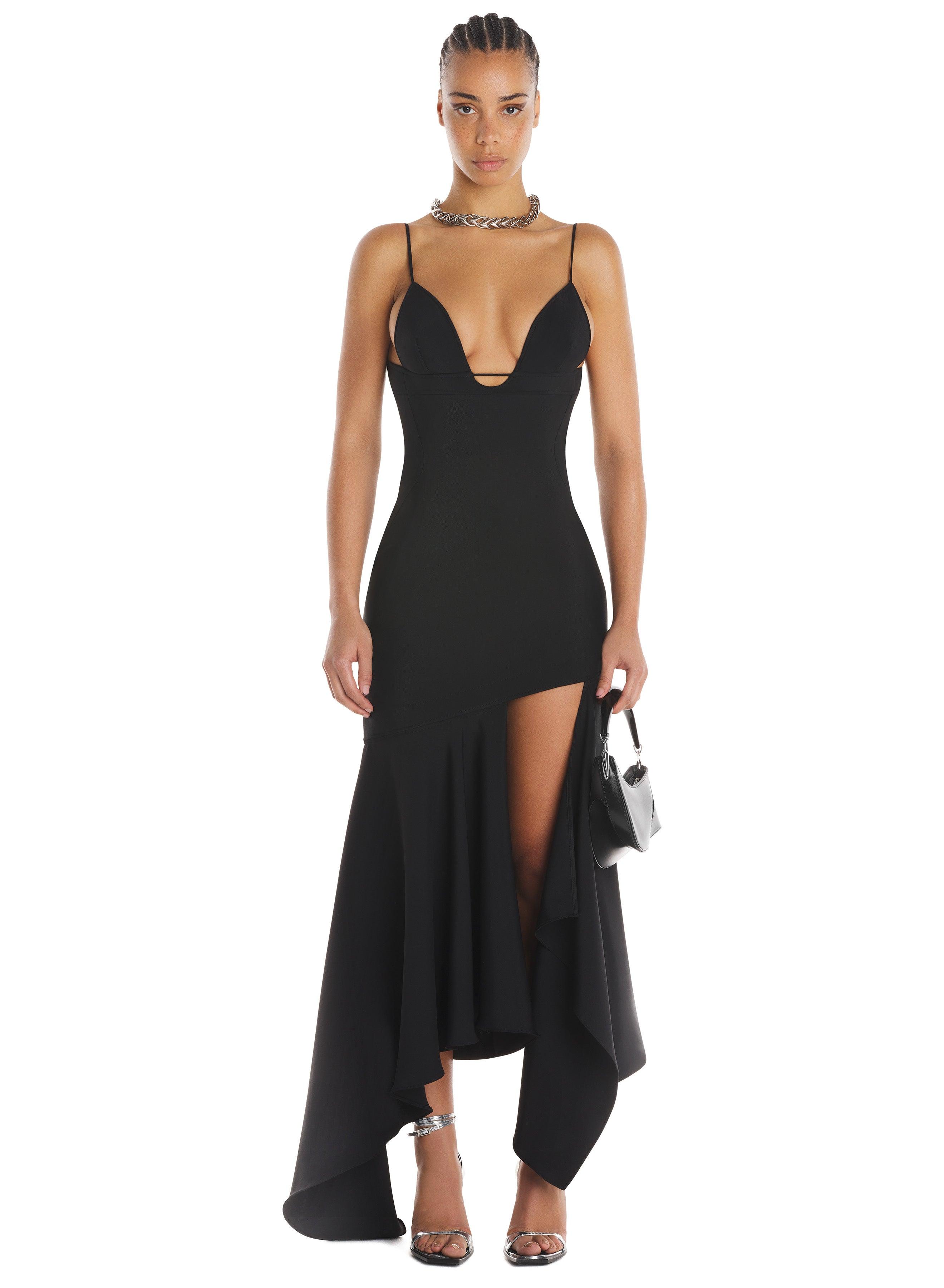 black asymmetric dress | MUGLER Official Website – Mugler