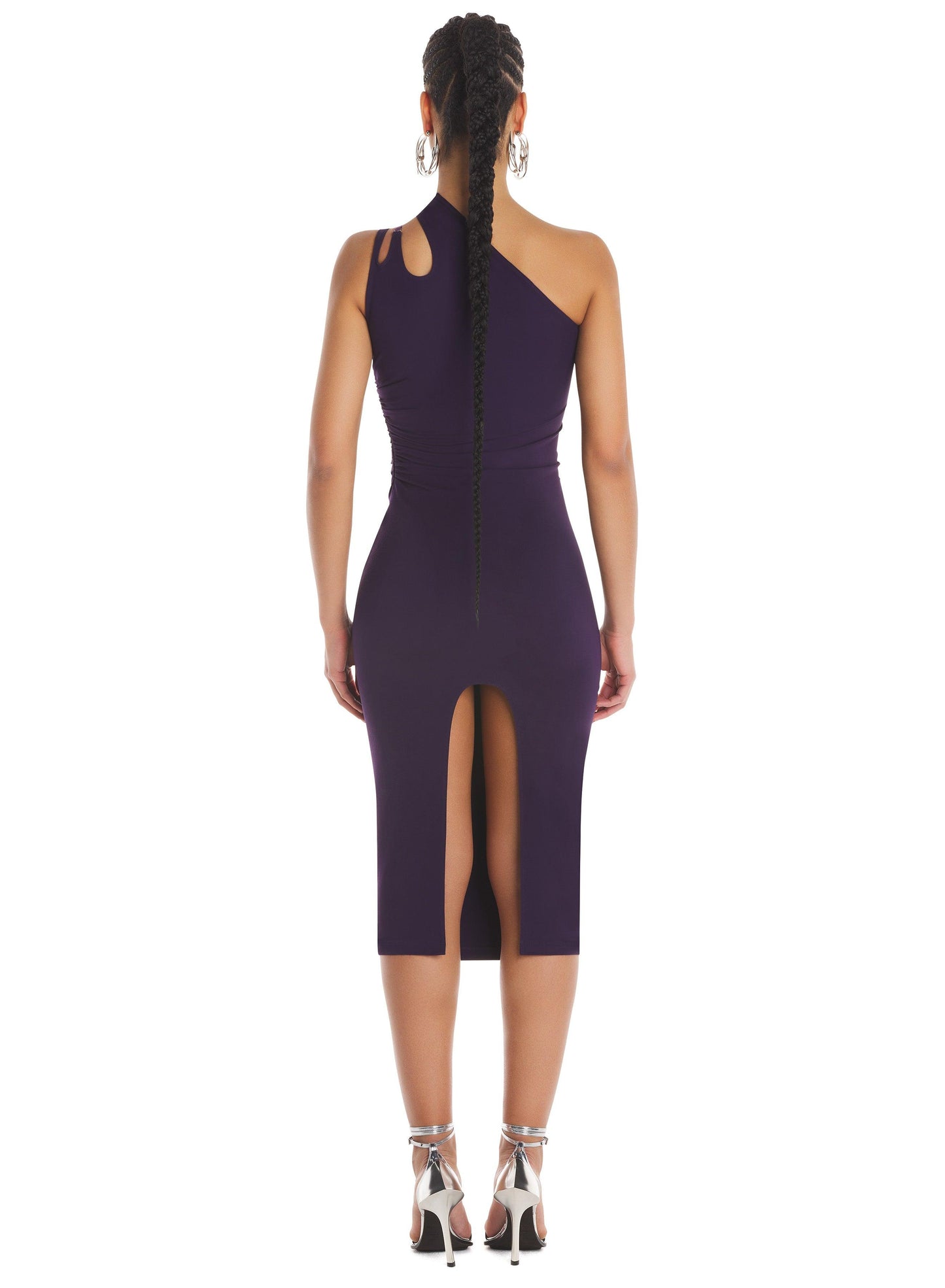 Asymmetric shoulder dress