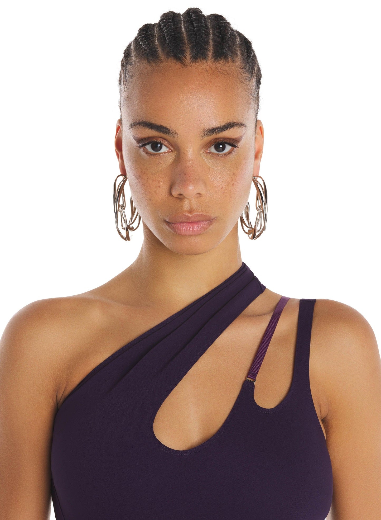 Asymmetric shoulder dress