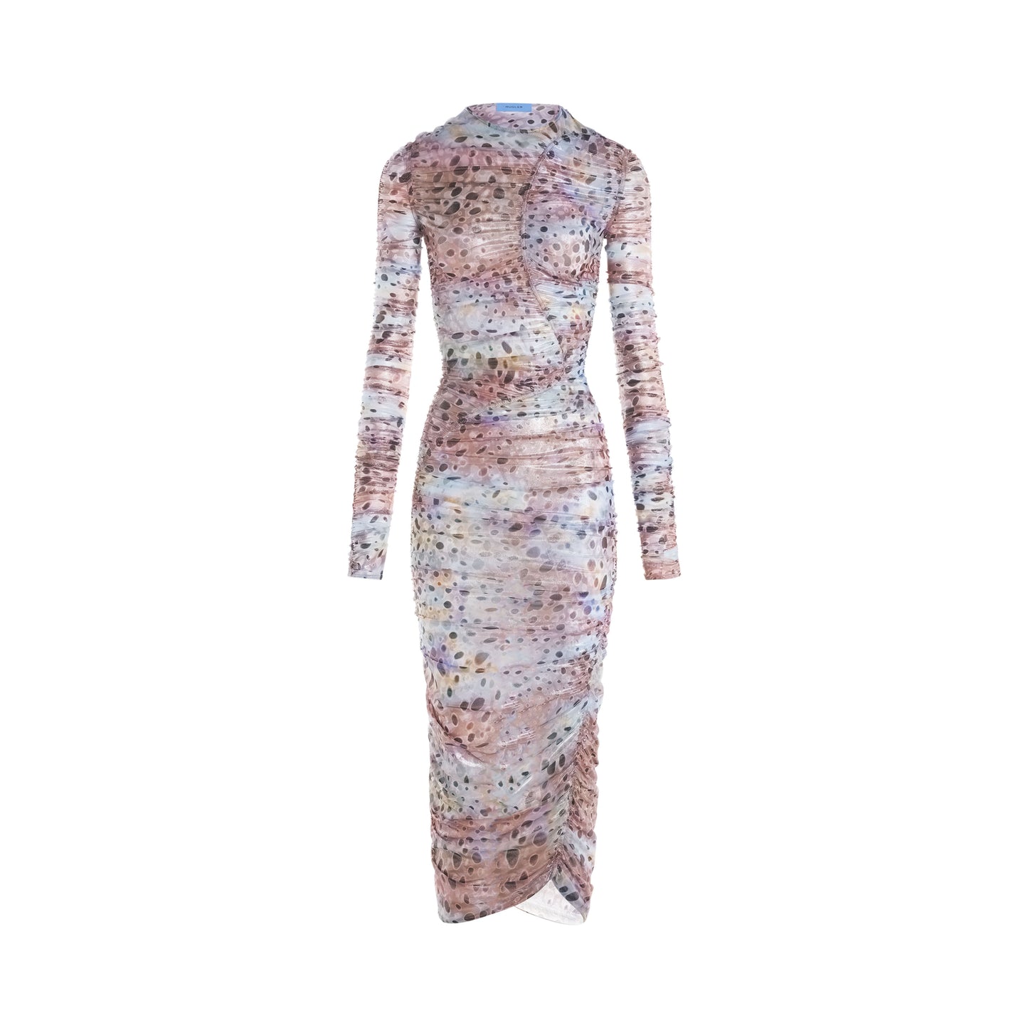 Printed mesh dress
