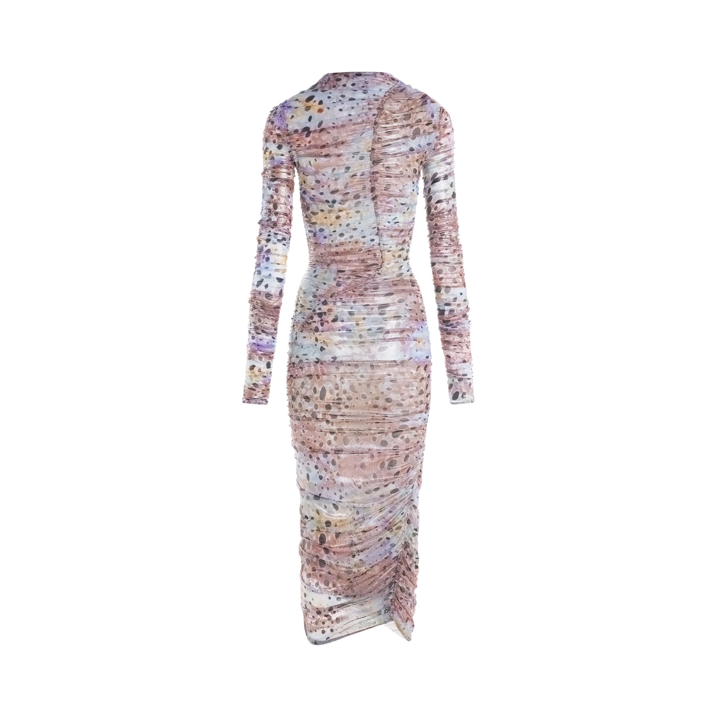 Printed mesh dress