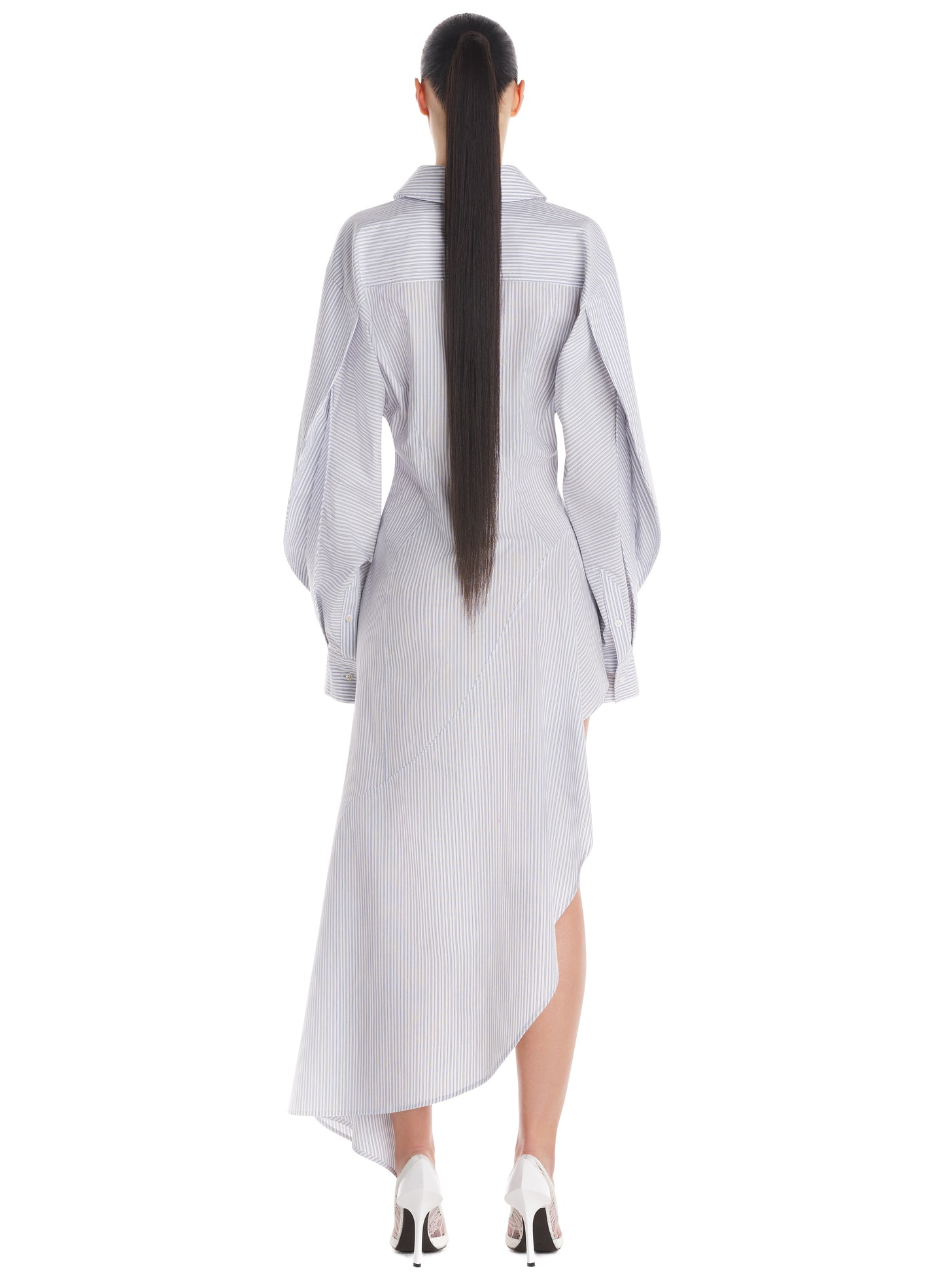 Pinstripe poplin dress