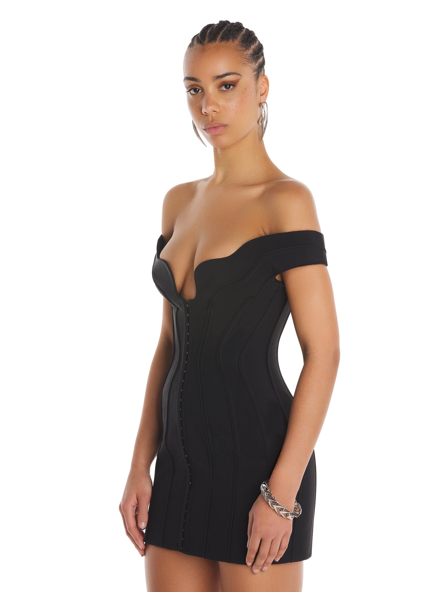 Wavy corseted dress