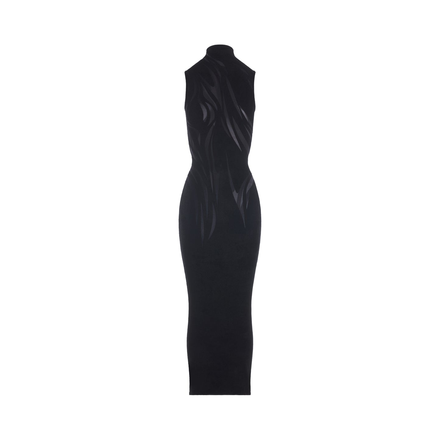 black chenille midi dress