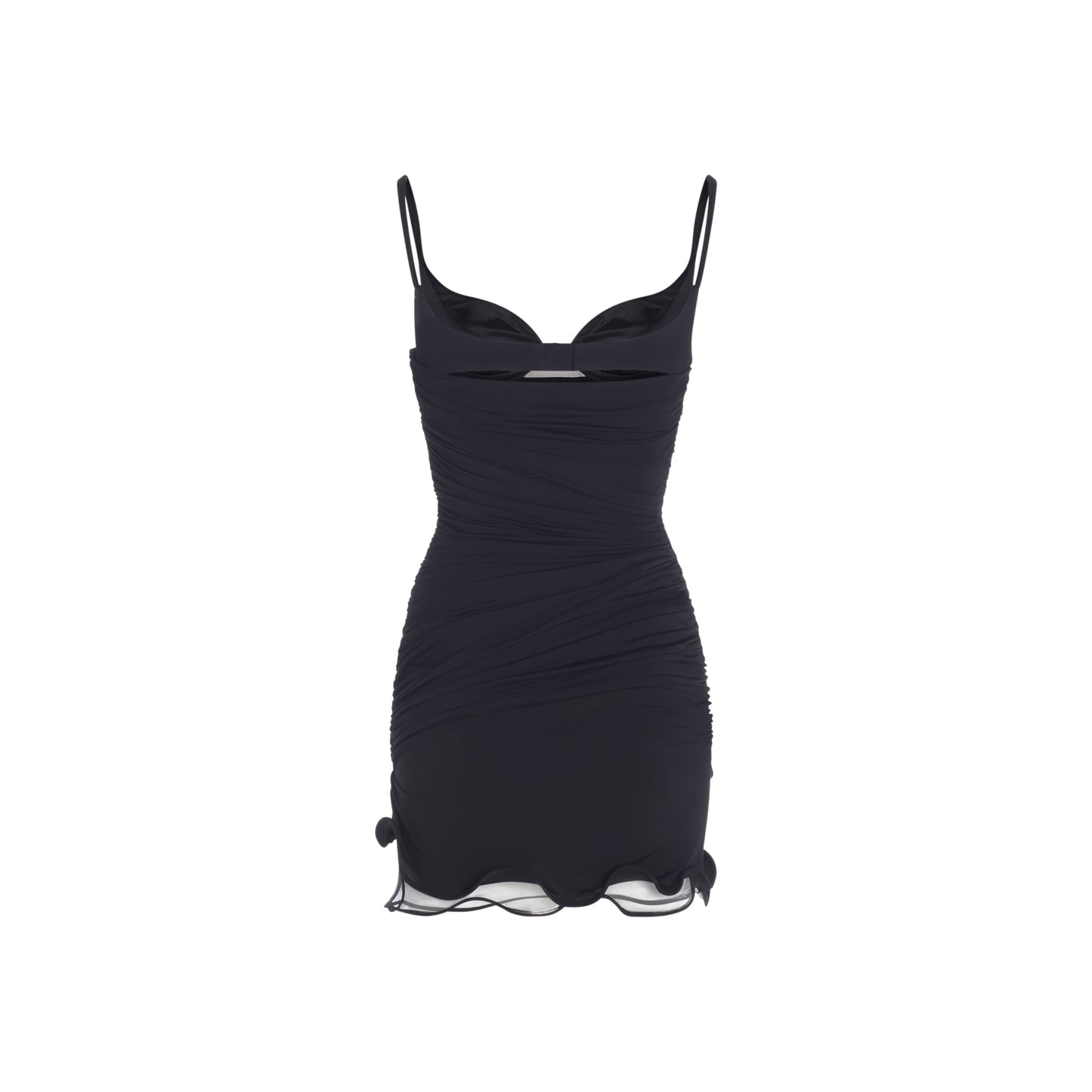 ruffled mini dress