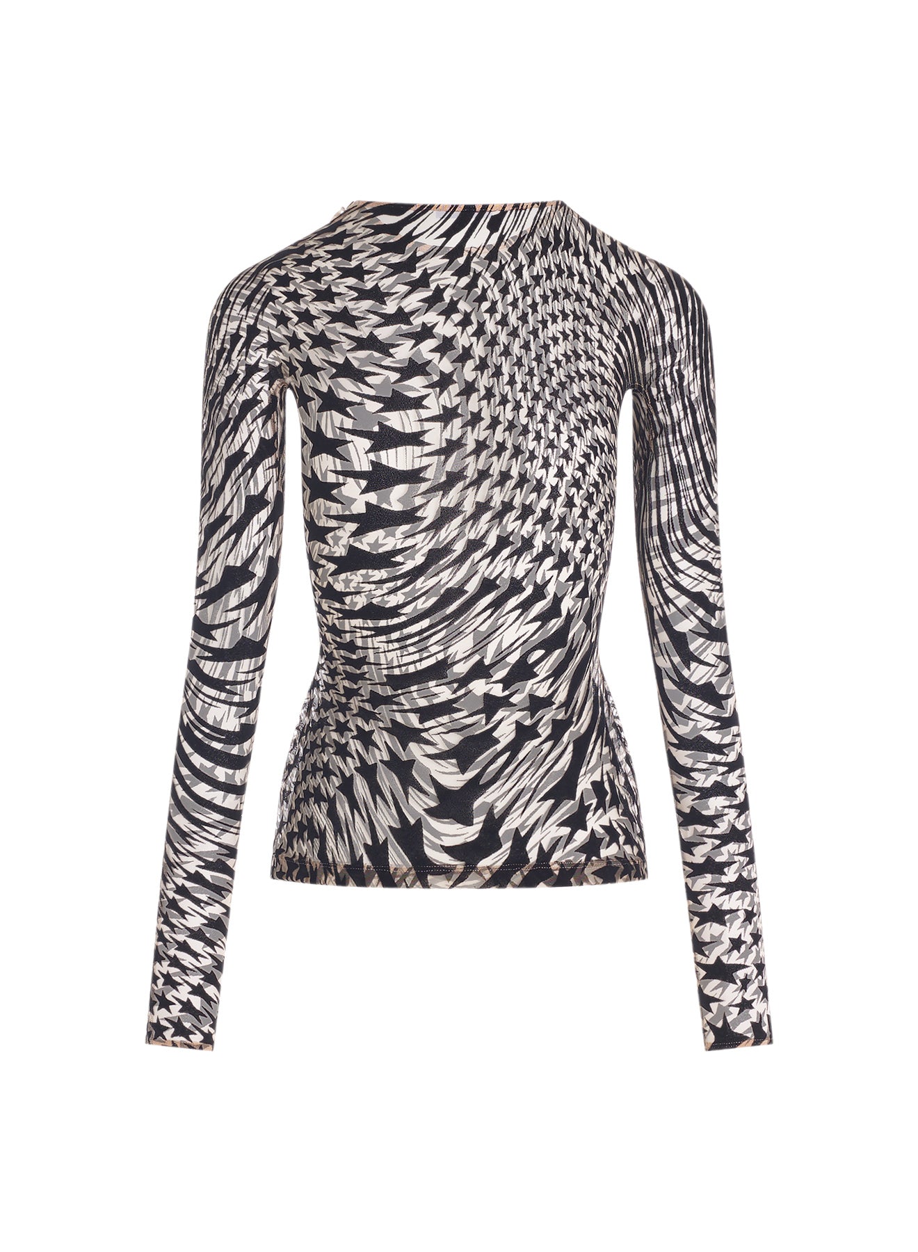Flocked star mesh top