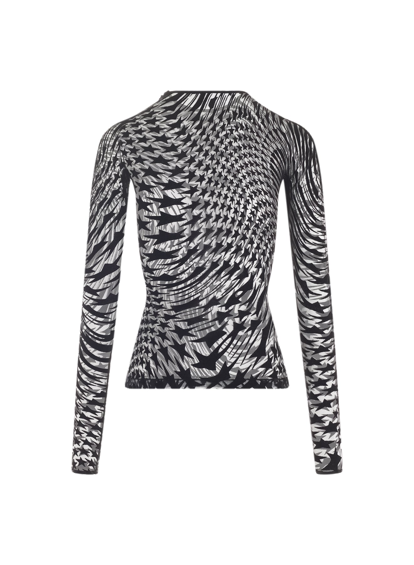 Flocked star mesh top