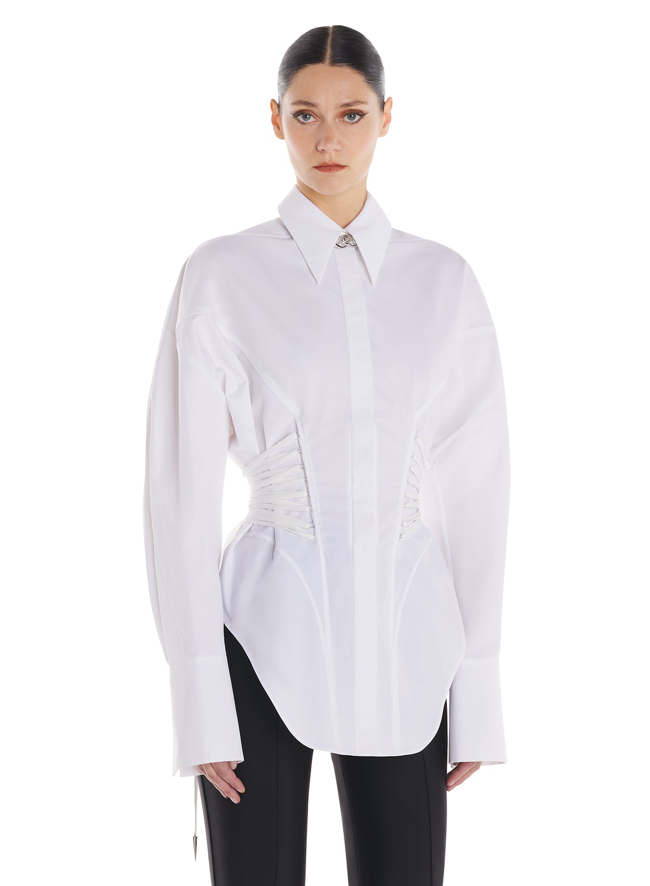 Laced-up shirt