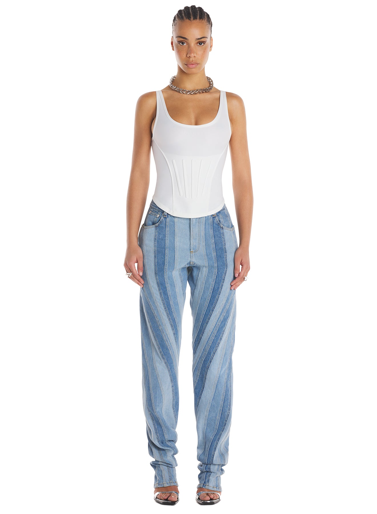 Corseted tank top