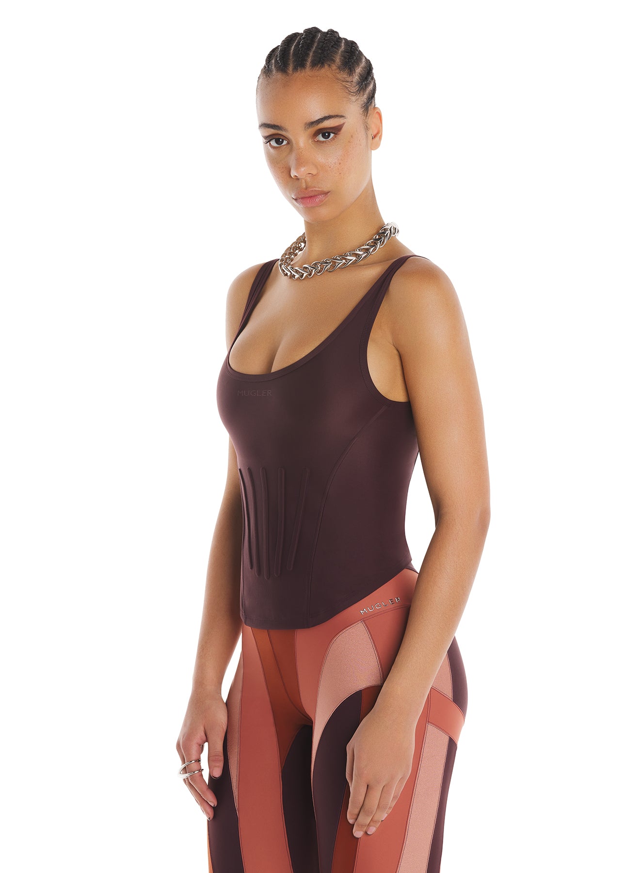 Corseted tank top