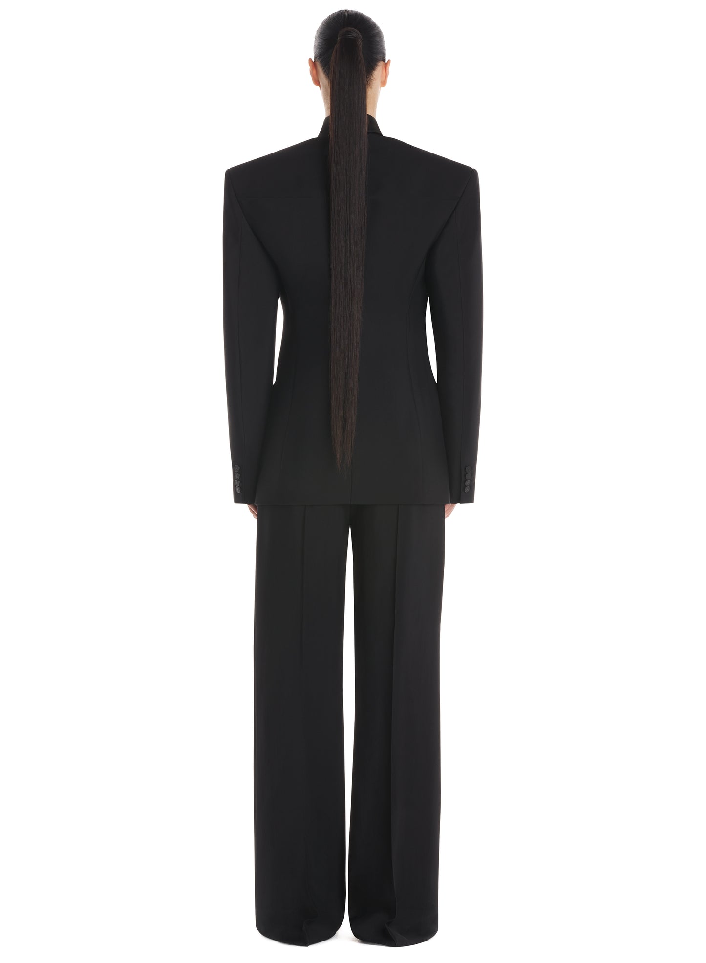 Collarless jacket