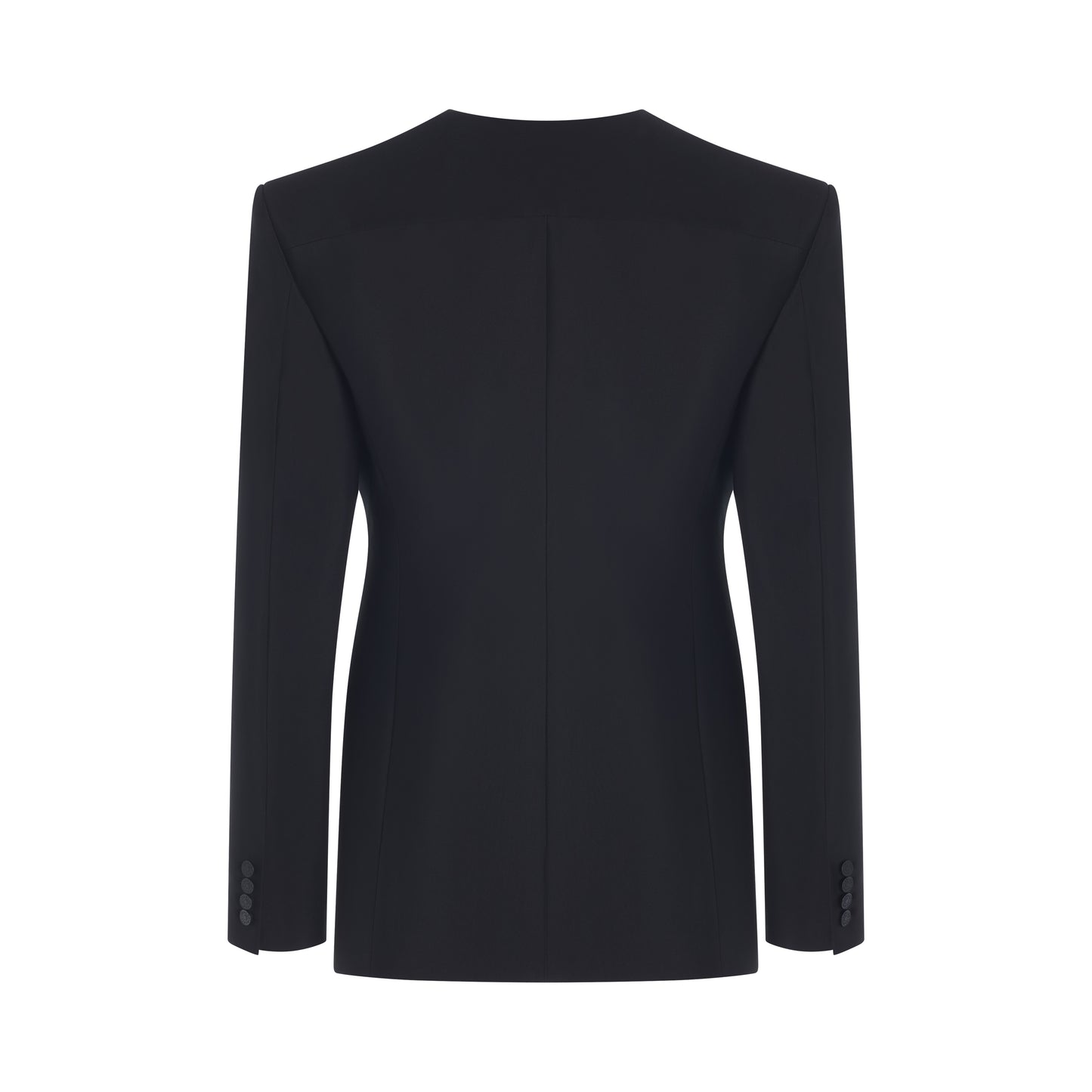 Collarless jacket