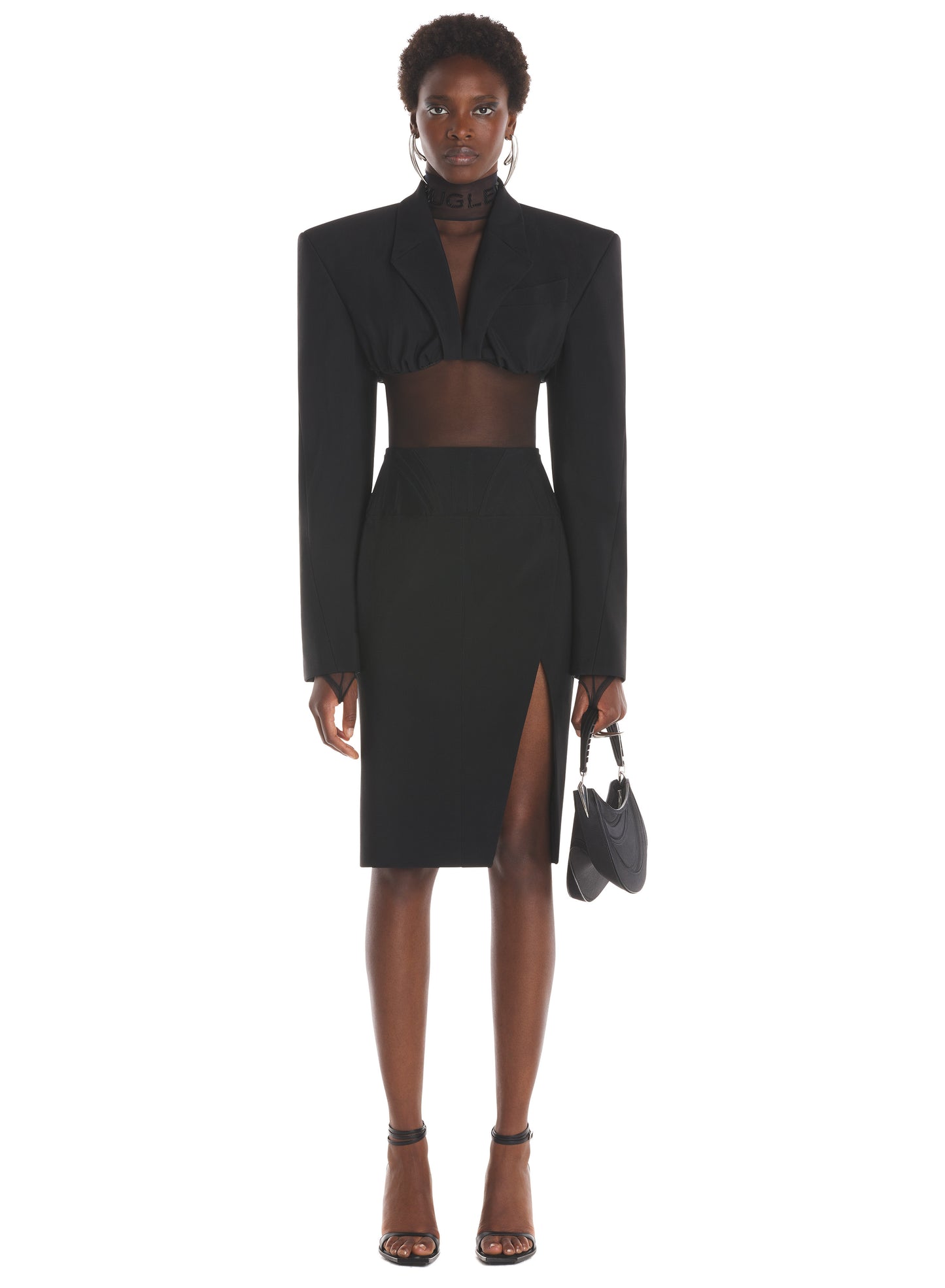 Corseted pencil skirt