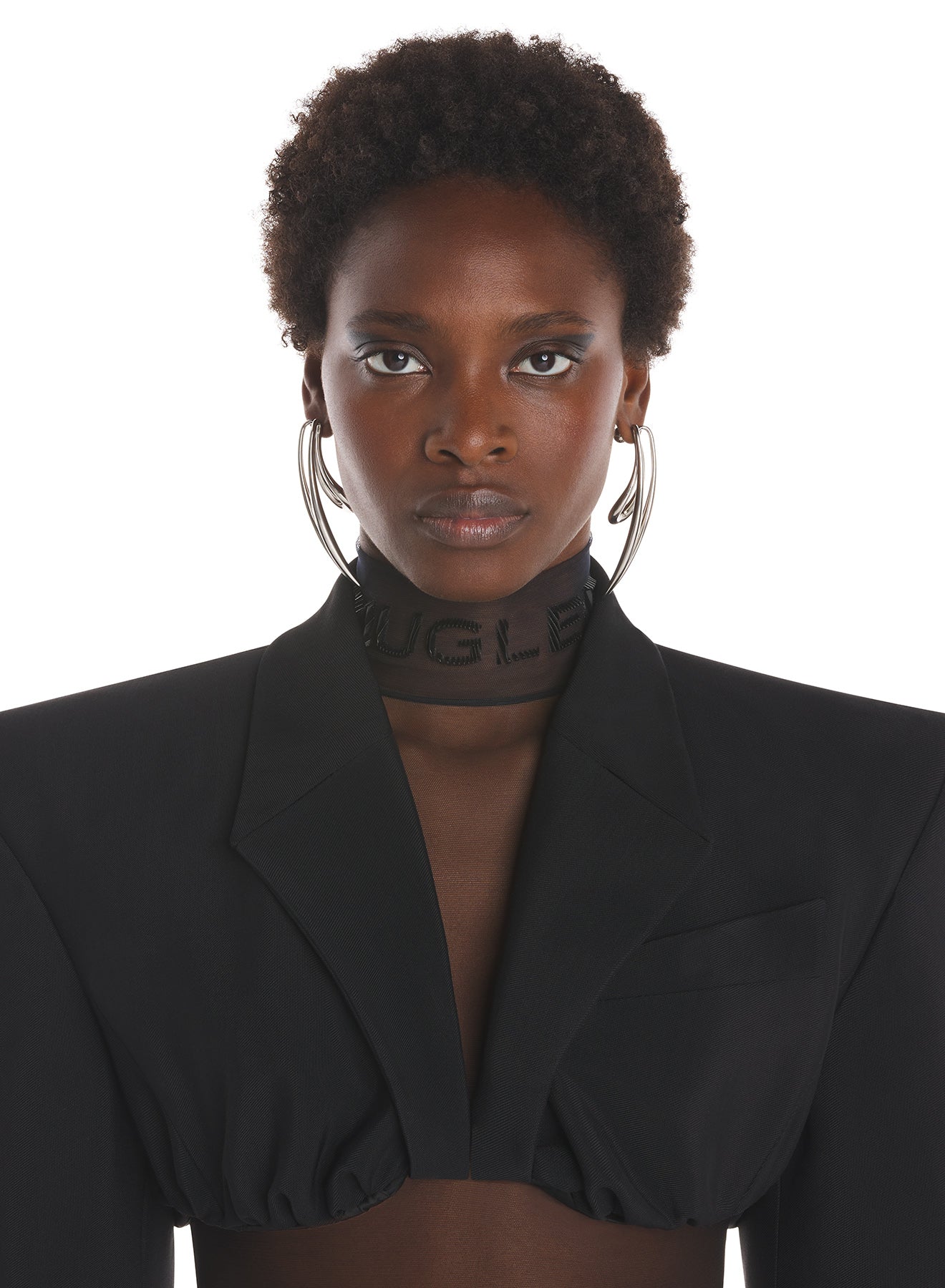Sheer high neck bodysuit