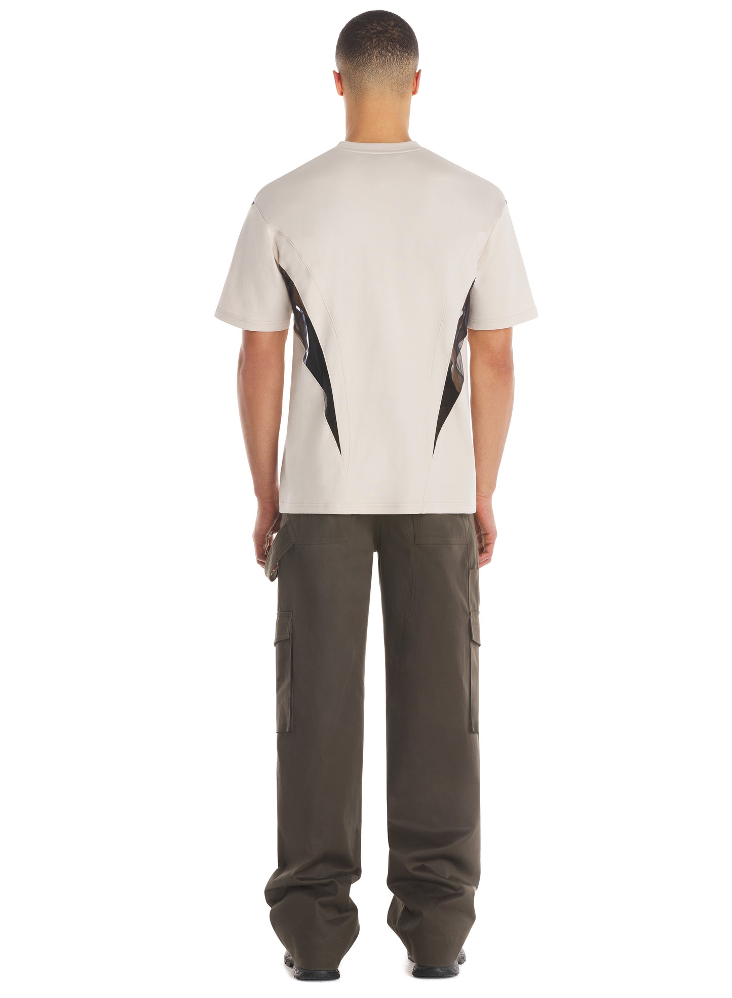 Cotton and illusion T-shirt