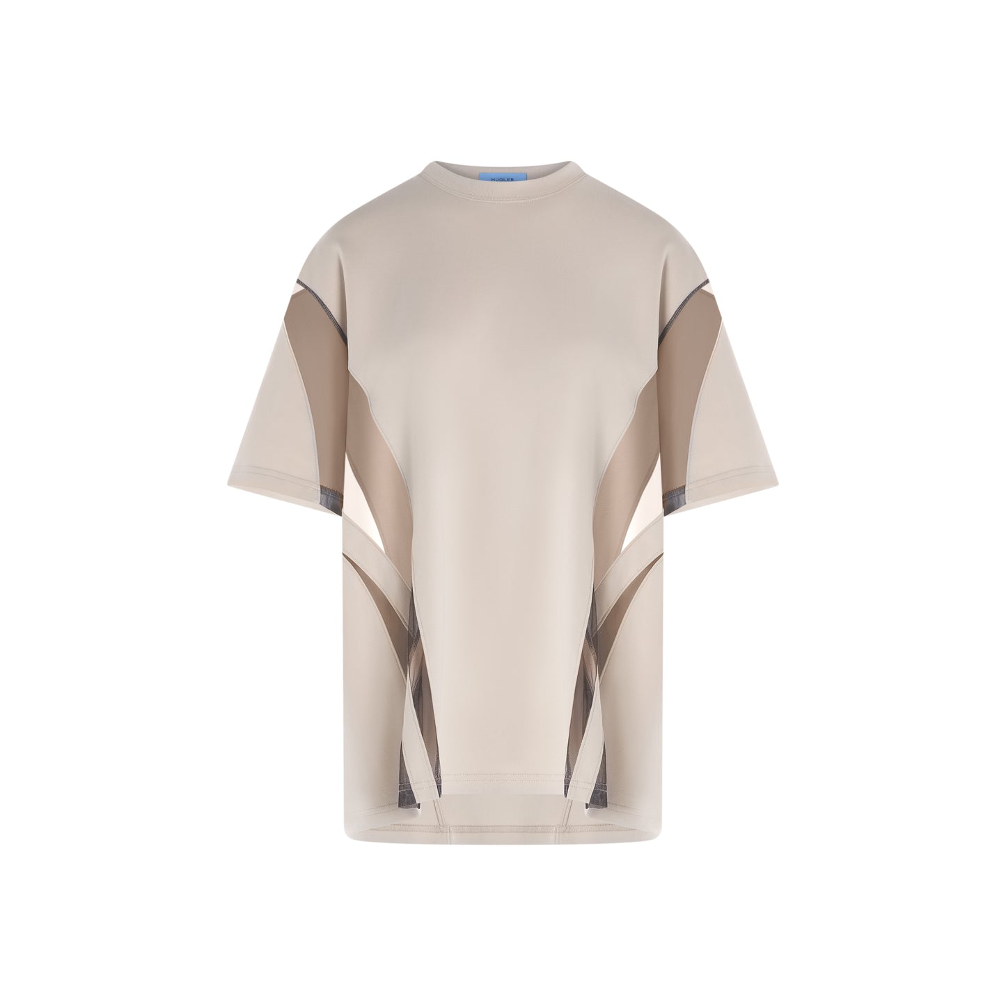 Cotton and illusion T-shirt
