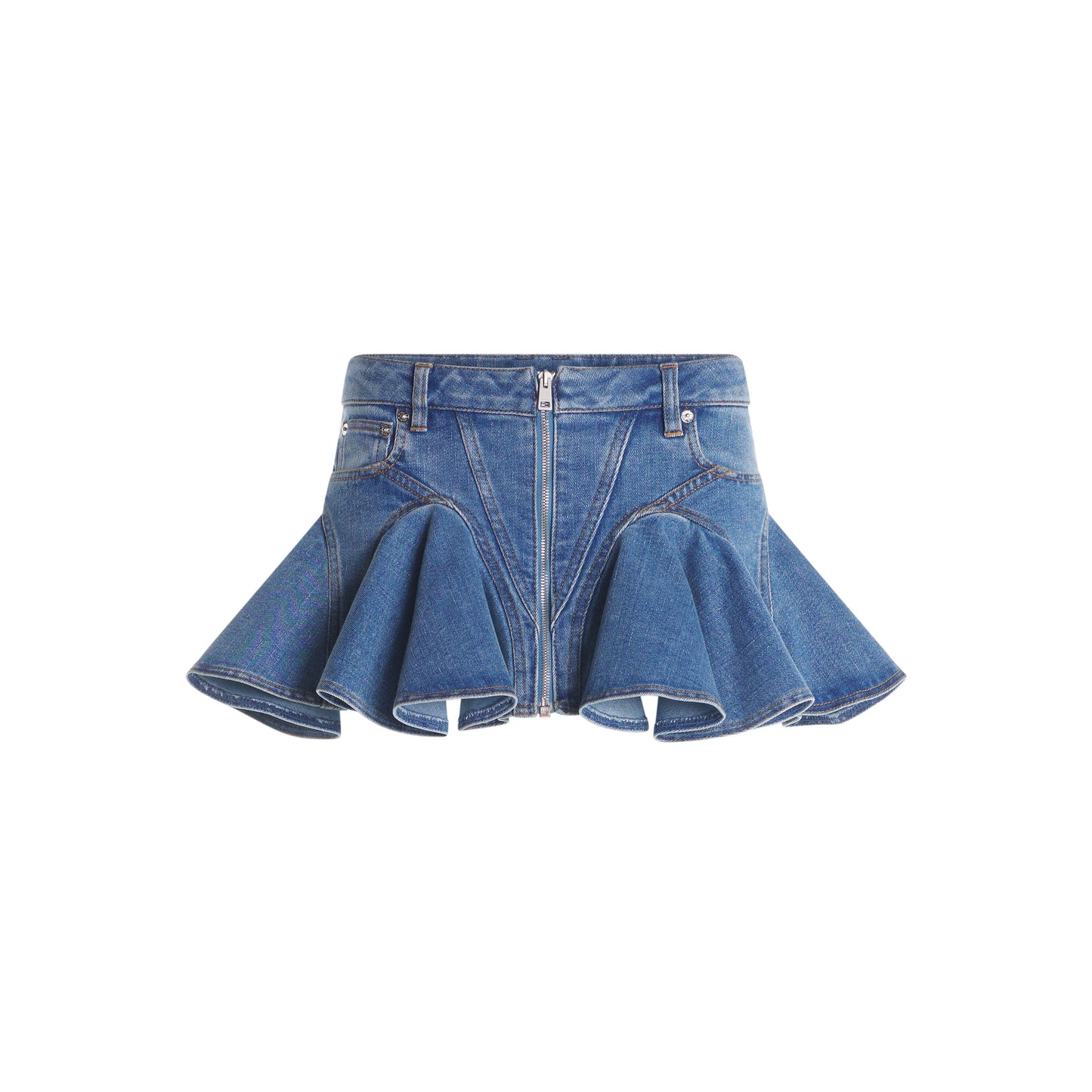 Mini denim skirt