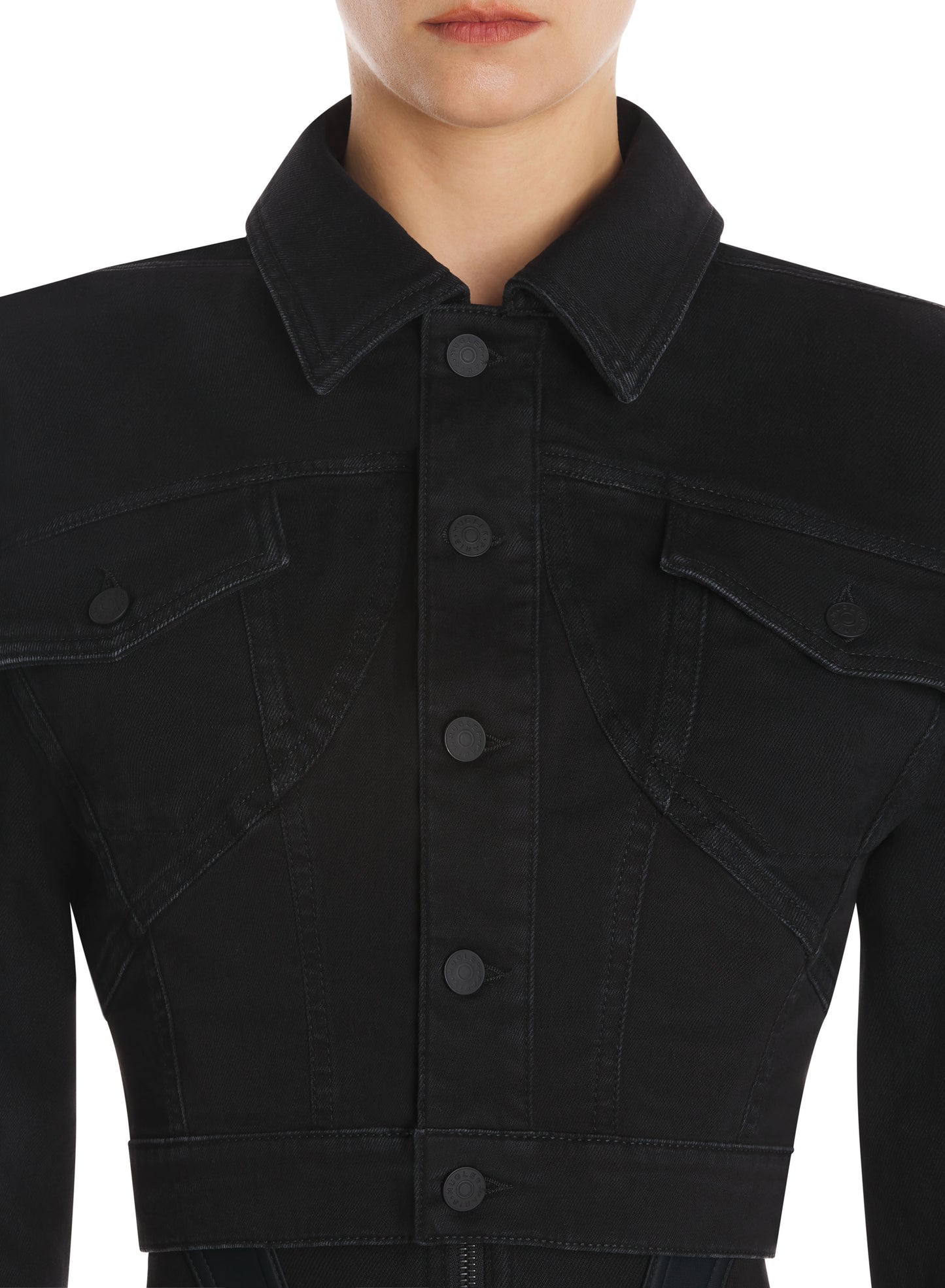 Cropped denim jacket