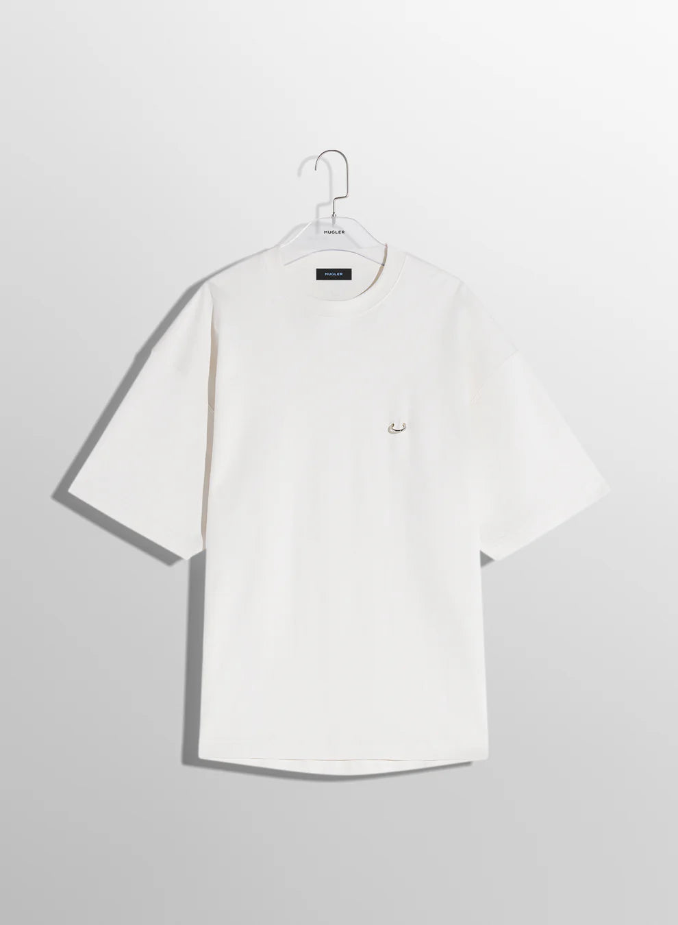 white pierced t-shirt