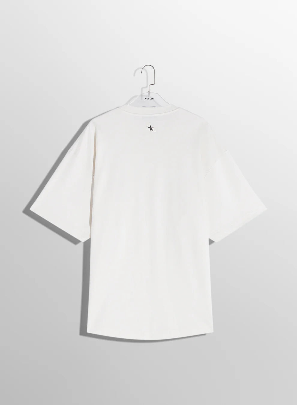 white pierced t-shirt