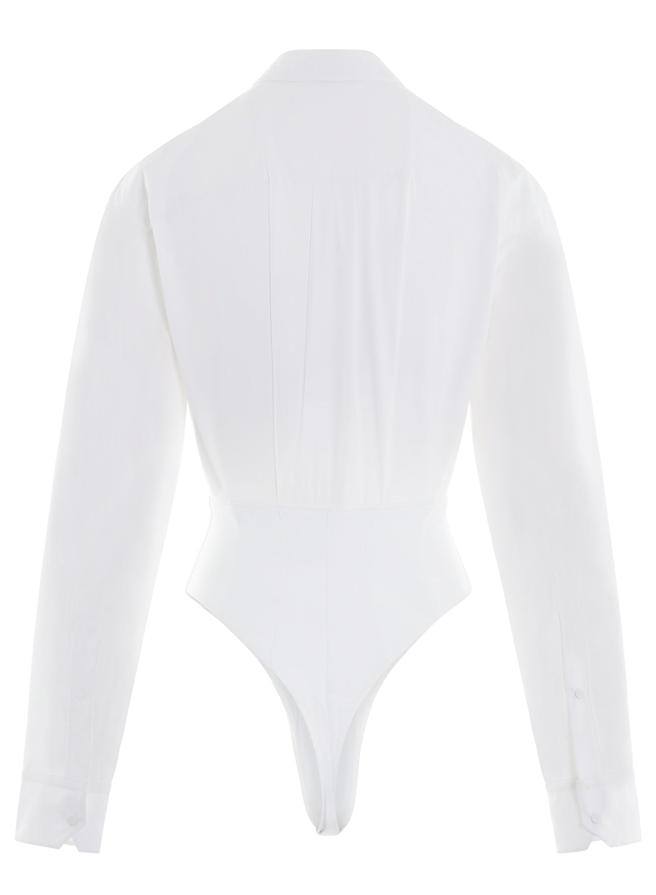 white poplin shirt bodysuit