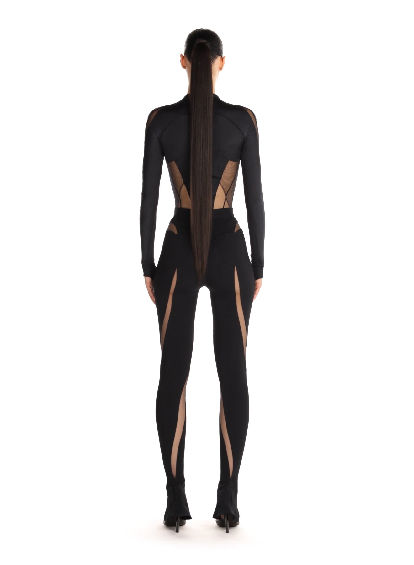 black multi-layer lingerie bodysuit