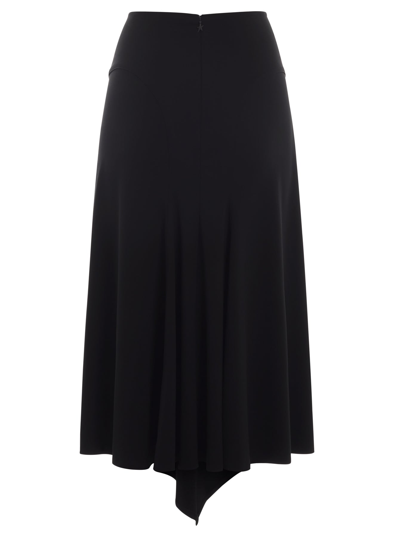 black m cut-out skirt