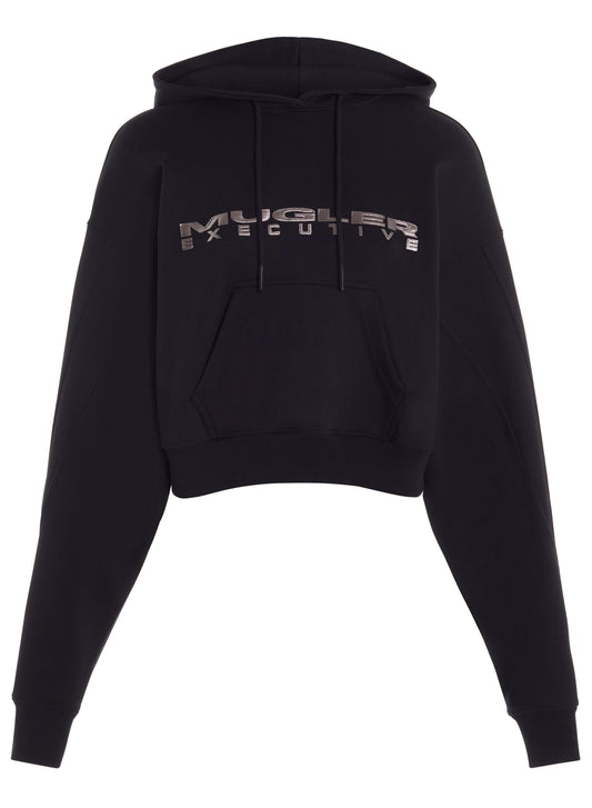 black mugler executive hoodie
