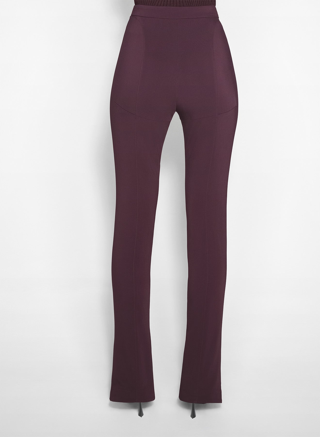 burgundy pierced pants