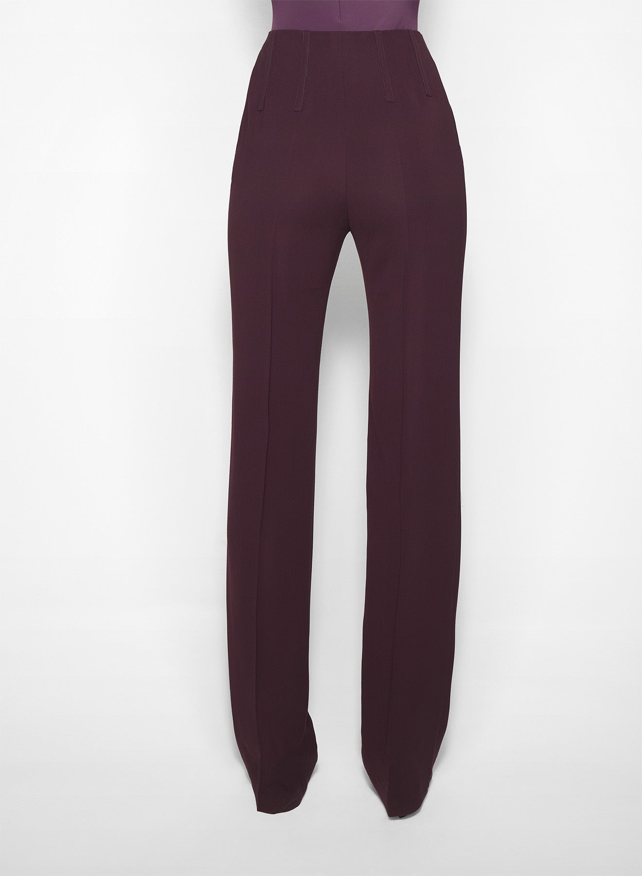 burgundy straight boned pants