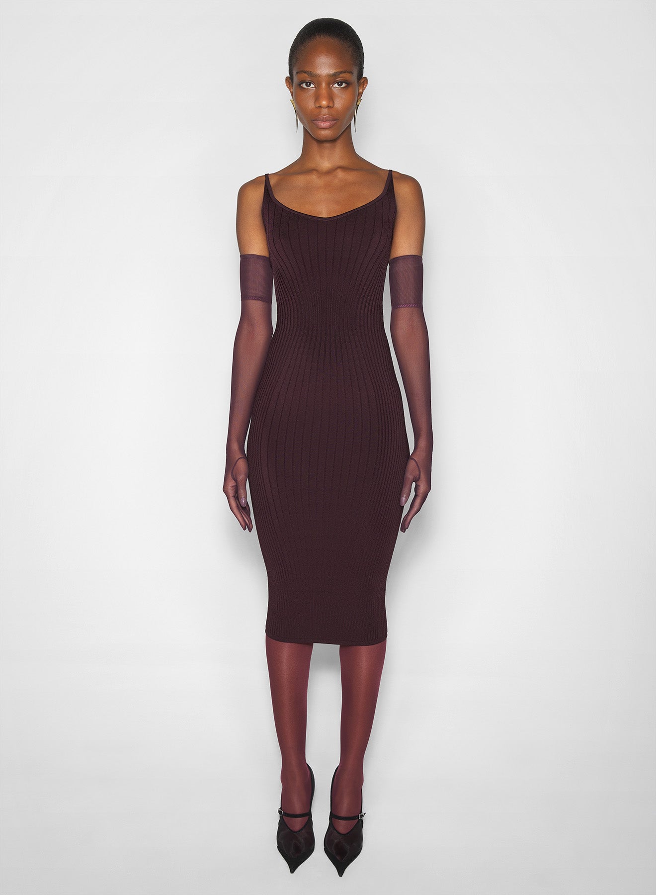 burgundy sculpting knit dress