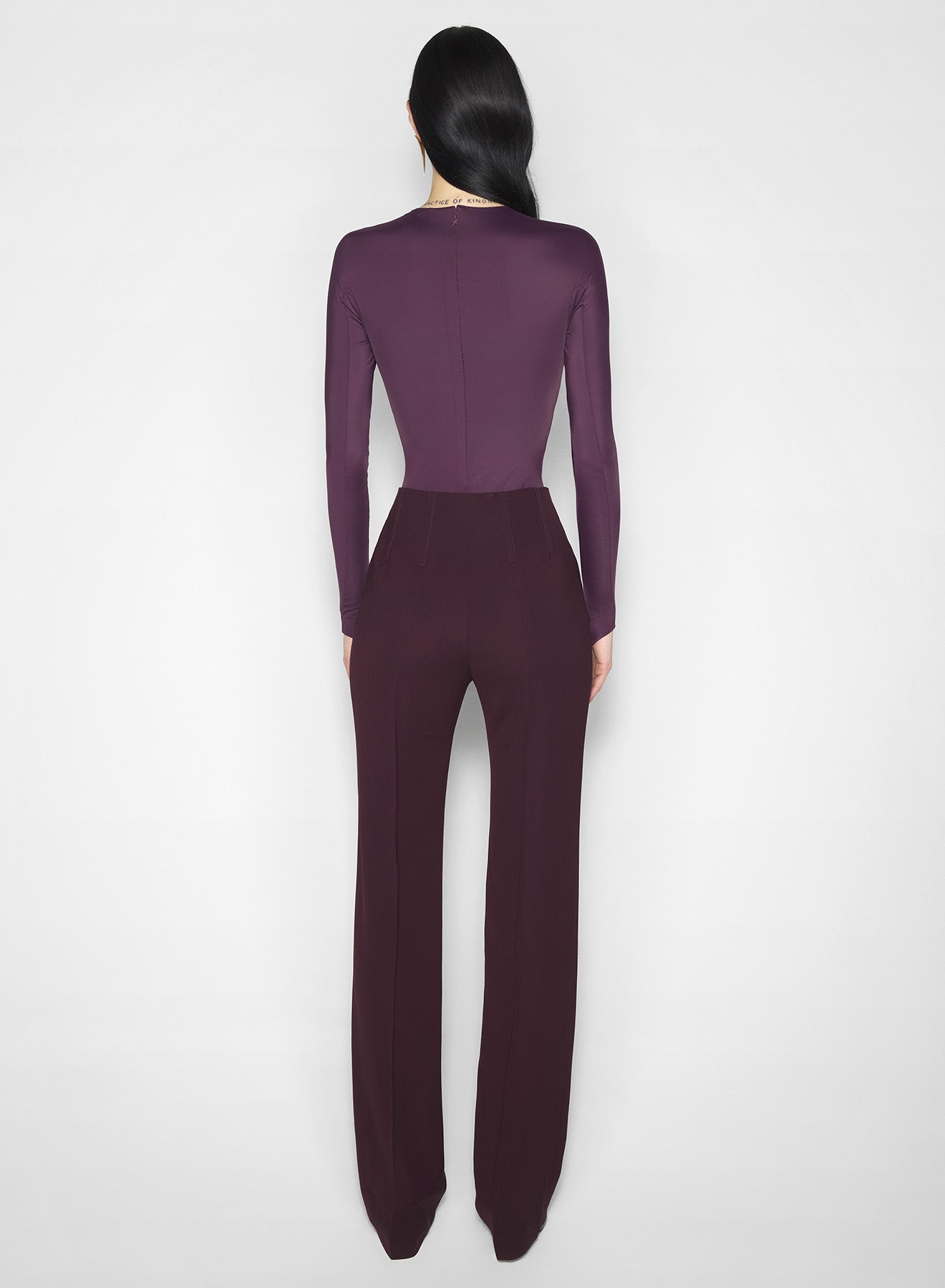 burgundy shoulder logo bodysuit