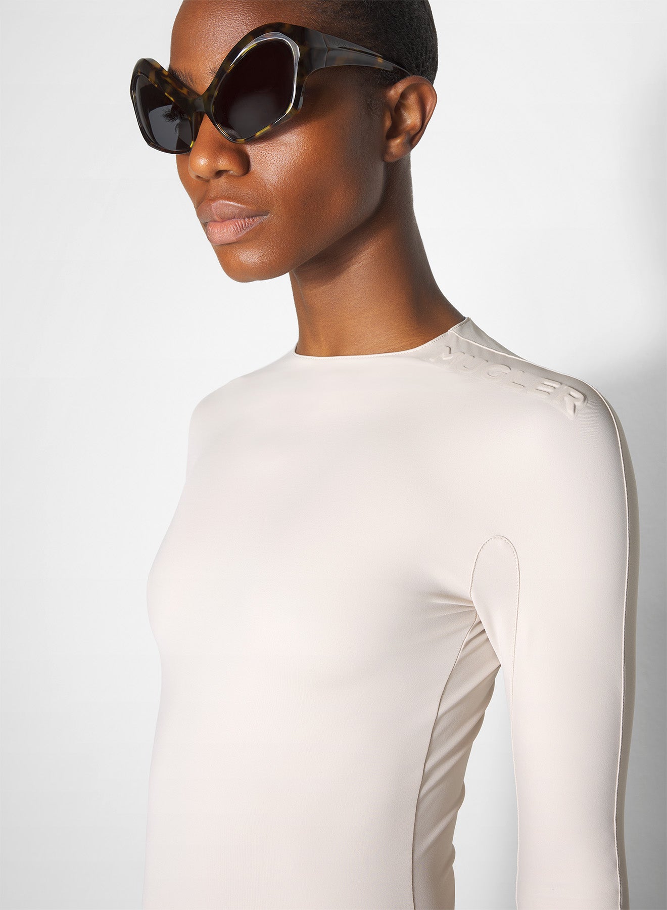 sand shoulder logo bodysuit
