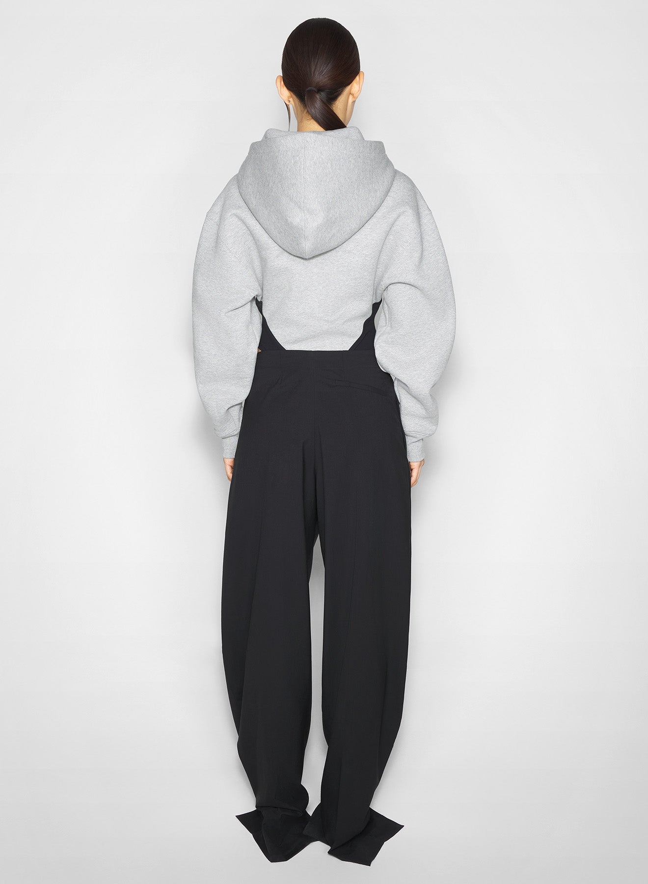 grey fleece hoodie bodysuit