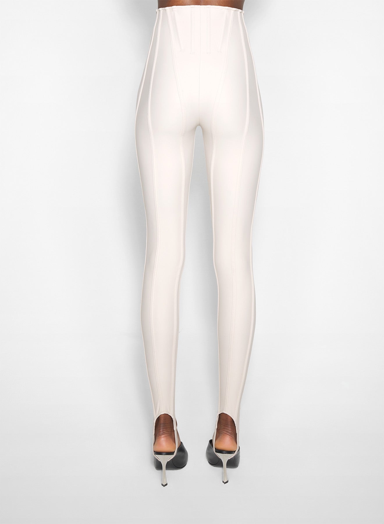 sand corseted leggings