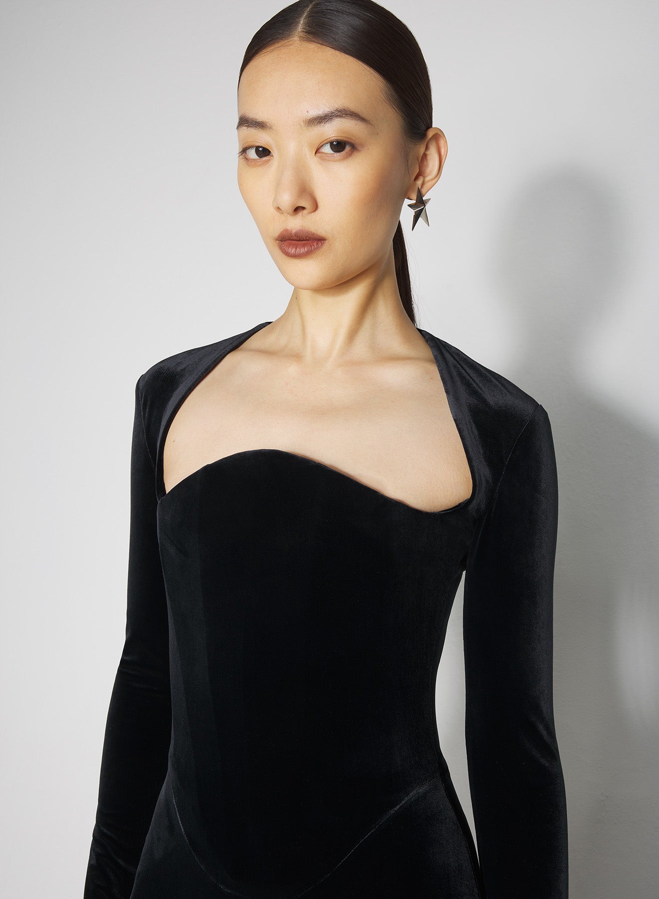 black velvet mini dress