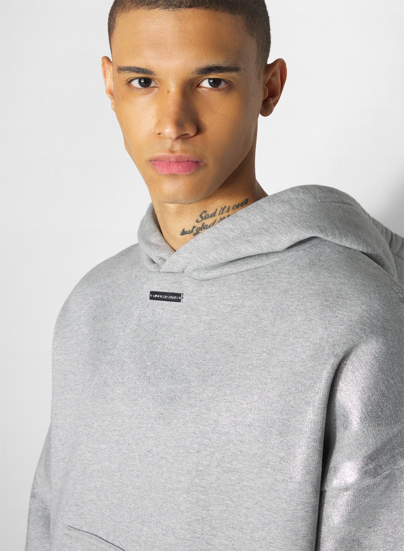 grey logo hoodie
