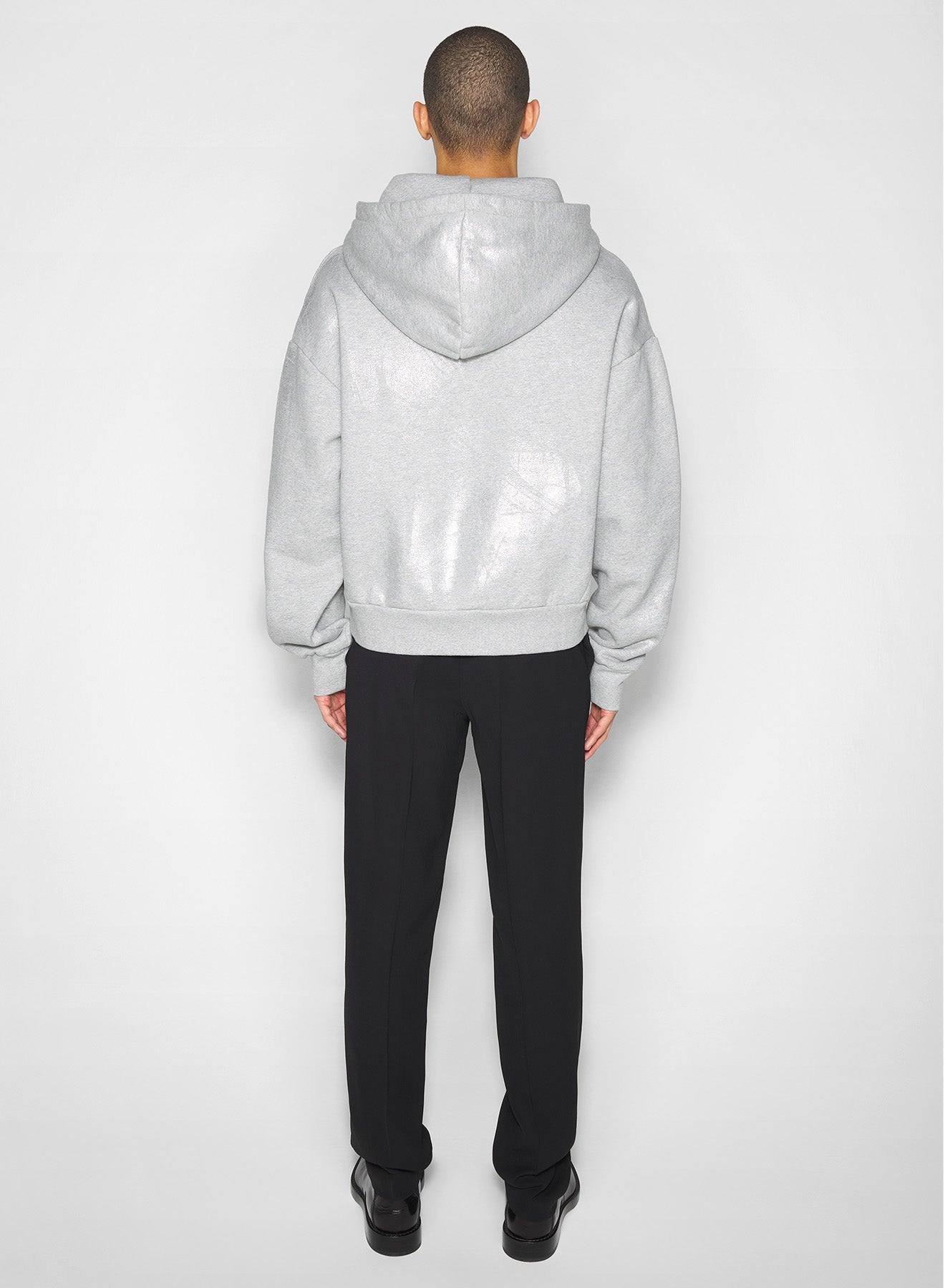 grey logo hoodie