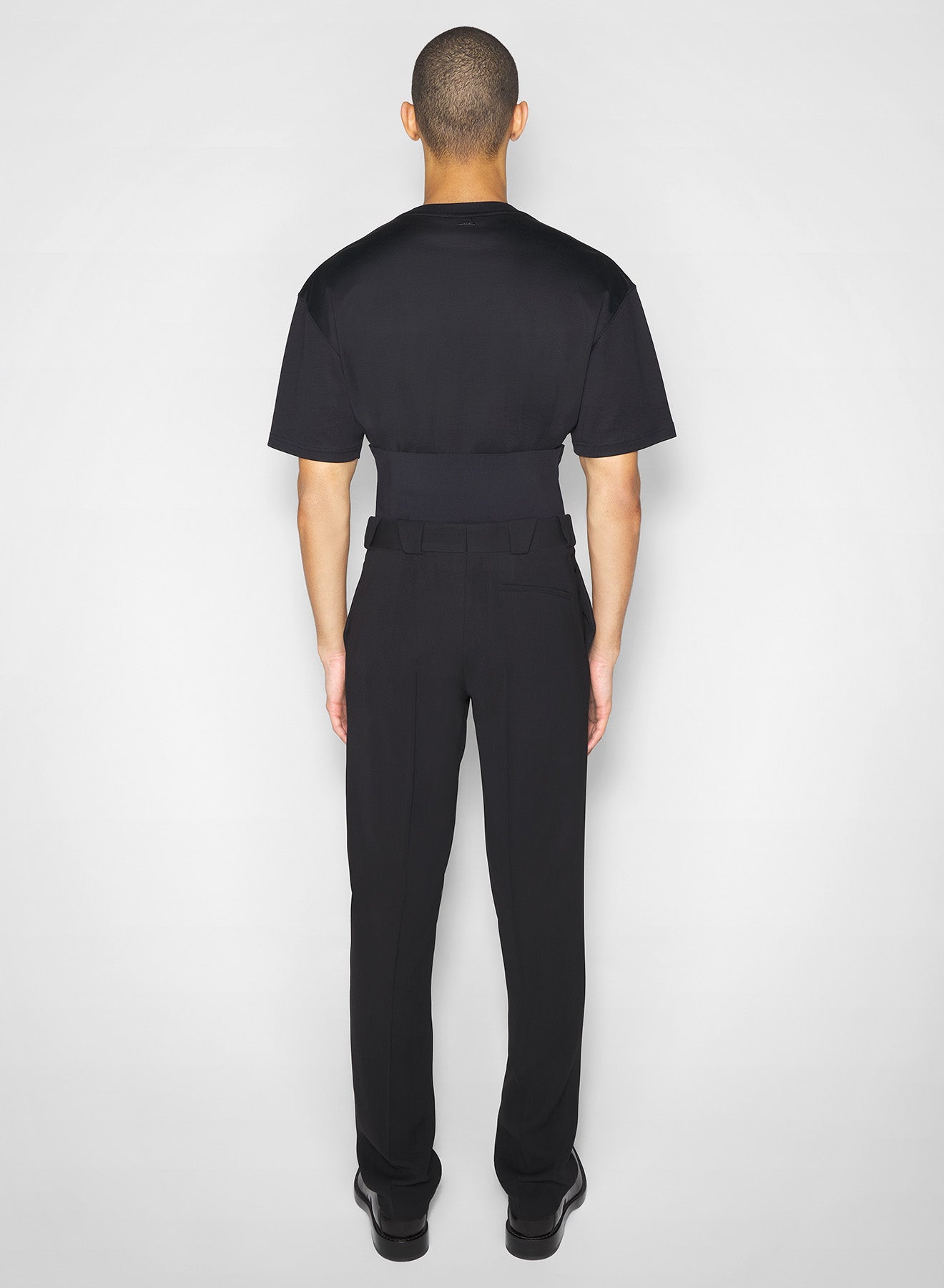 black boxy corset t-shirt