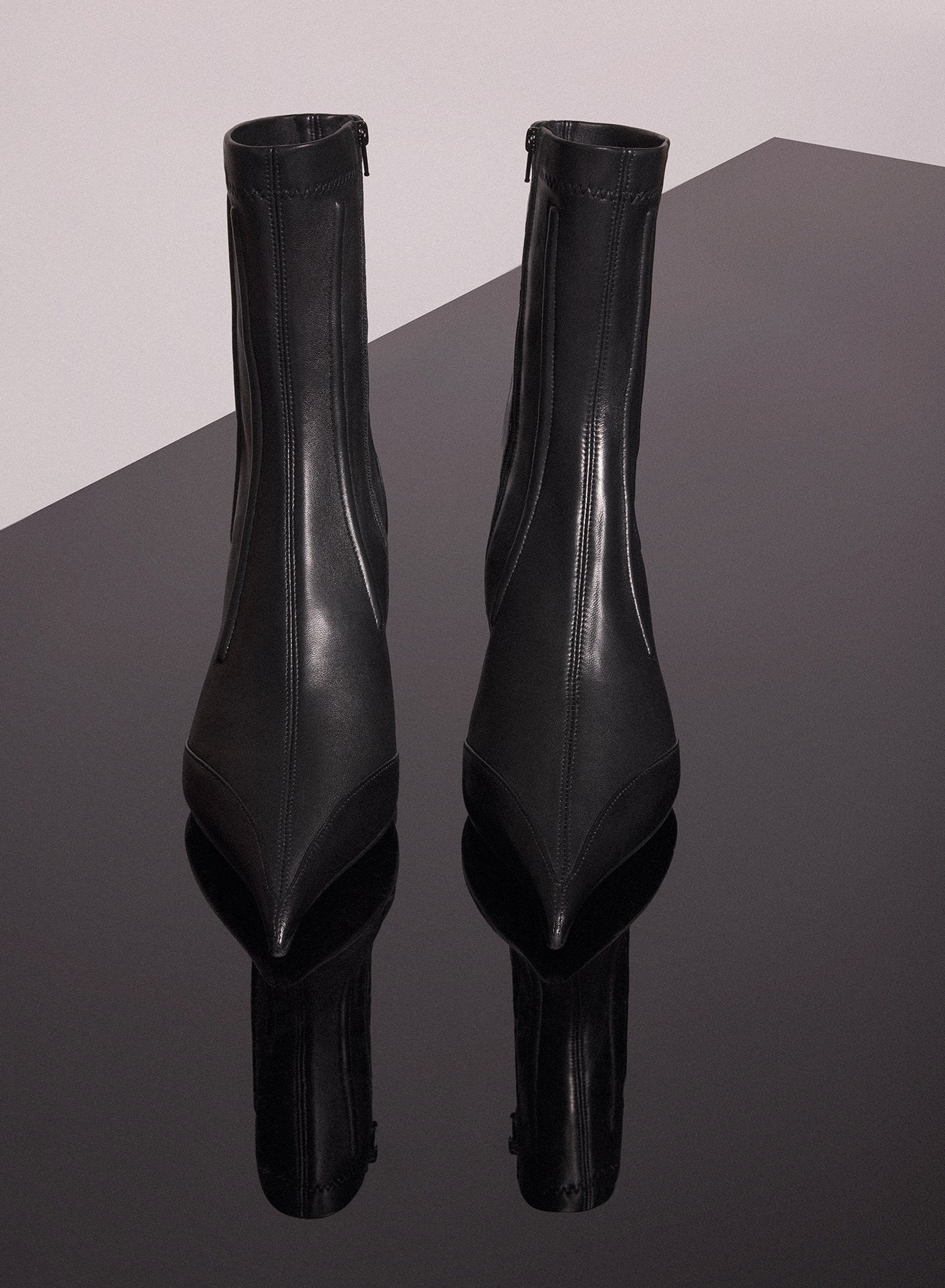 dark brown leather Fang 95 mules