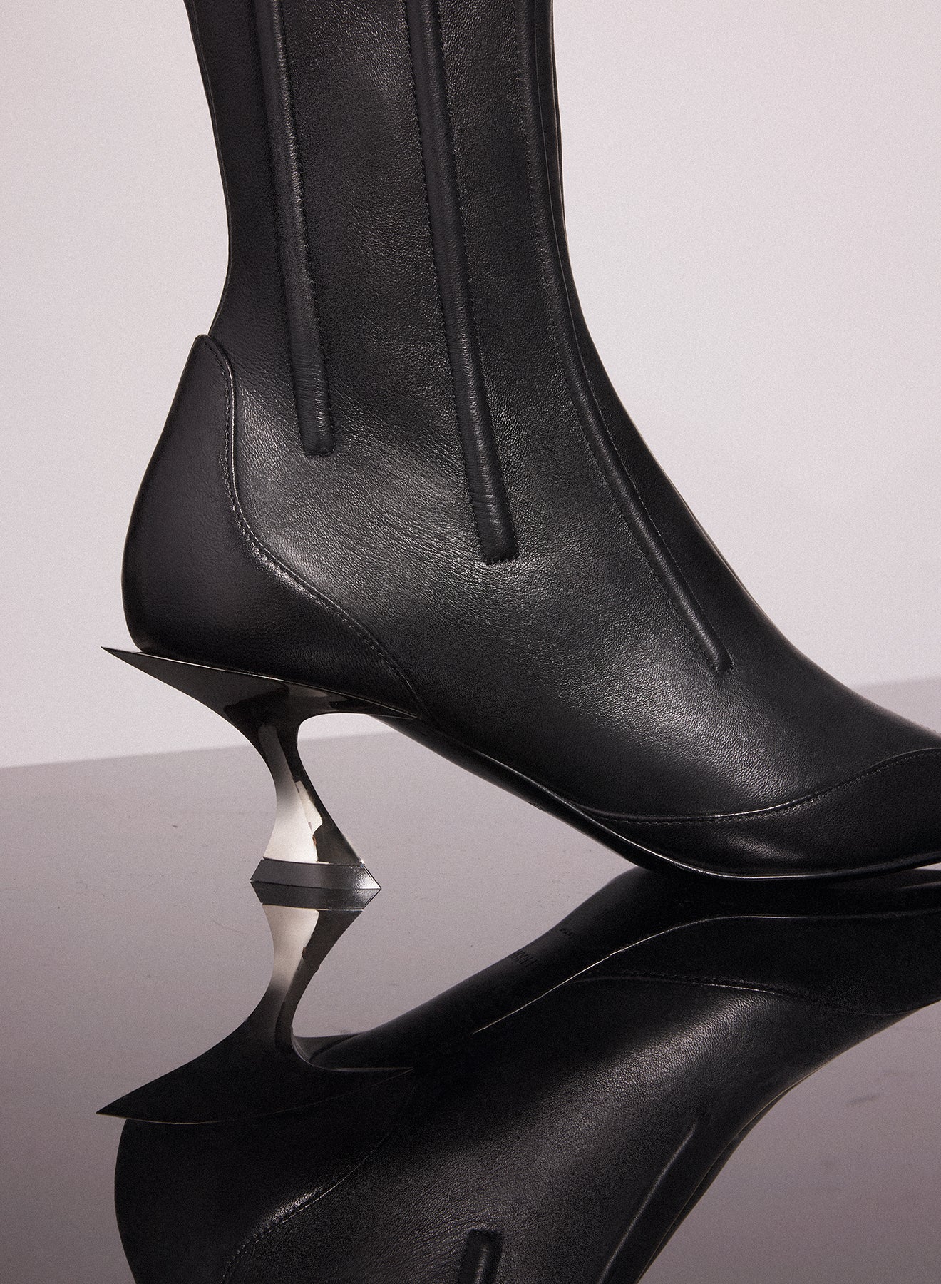 dark brown leather Fang 95 mules