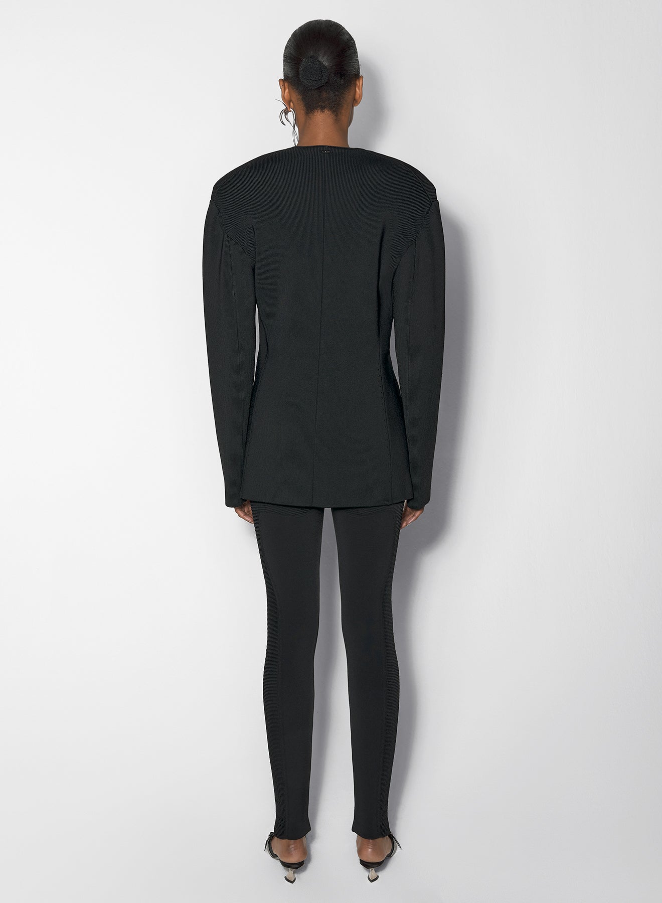 black sculpting knit leggings