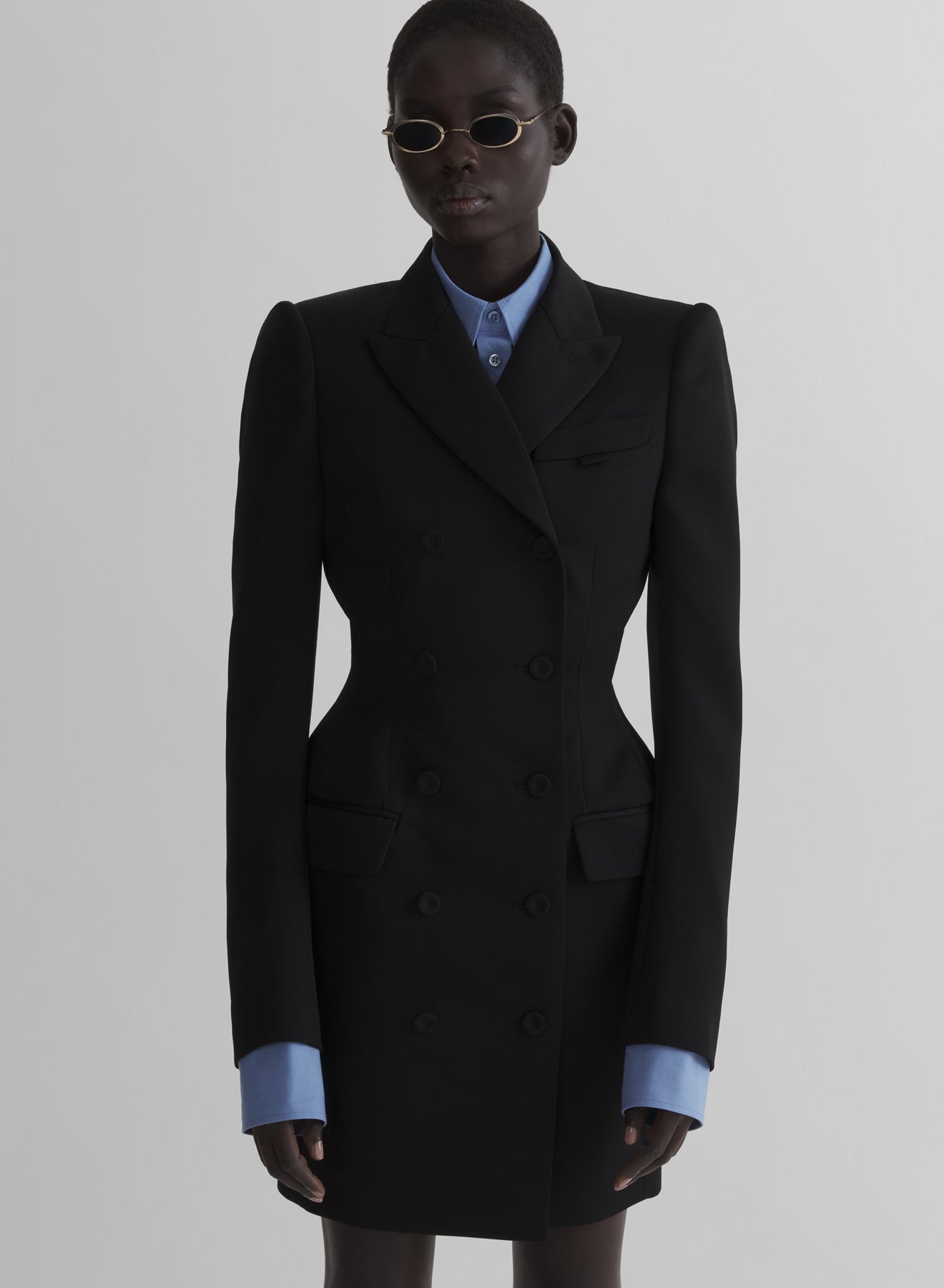 black hourglass dress jacket